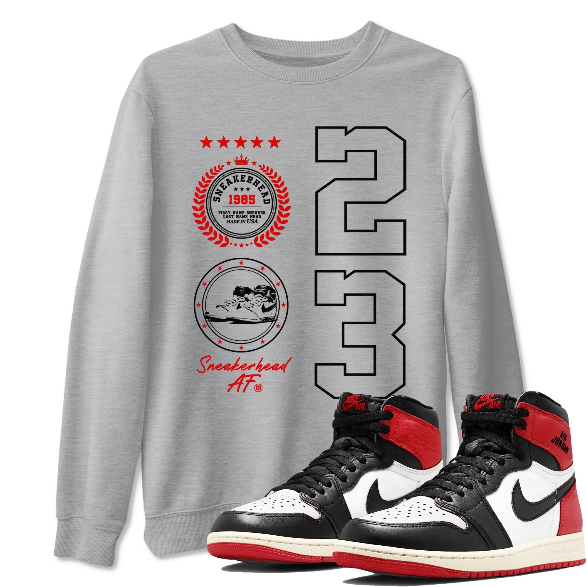 snkmatch Emblem snkmatch Tees - Air Jordan 1 Black Toe Reimagined