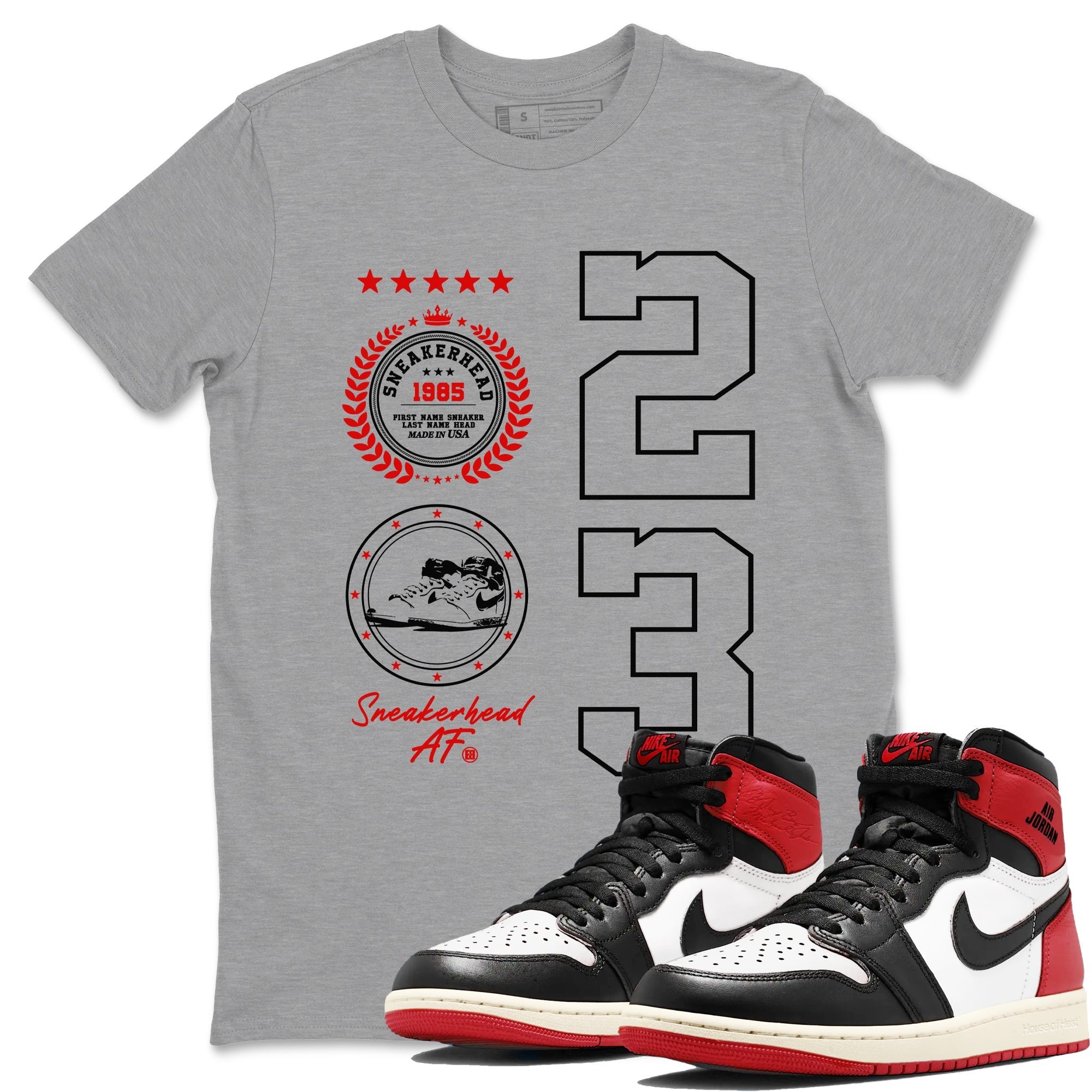 snkmatch Emblem snkmatch Tees - Air Jordan 1 Black Toe Reimagined