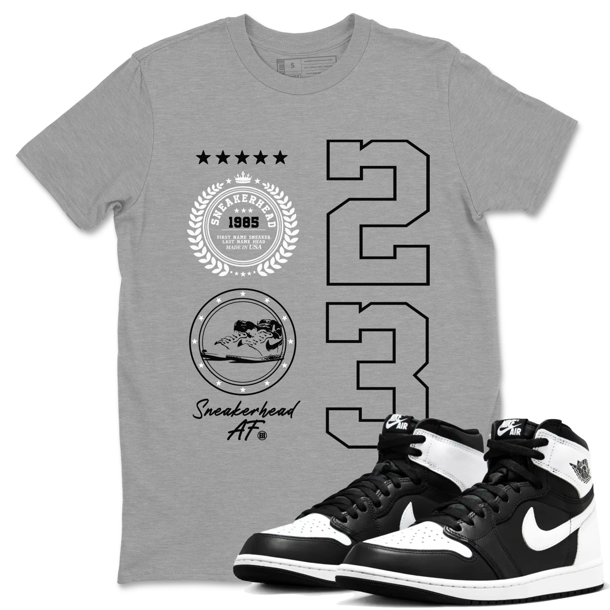 snkmatch Emblem snkmatch Tees - Air Jordan 1 Black White