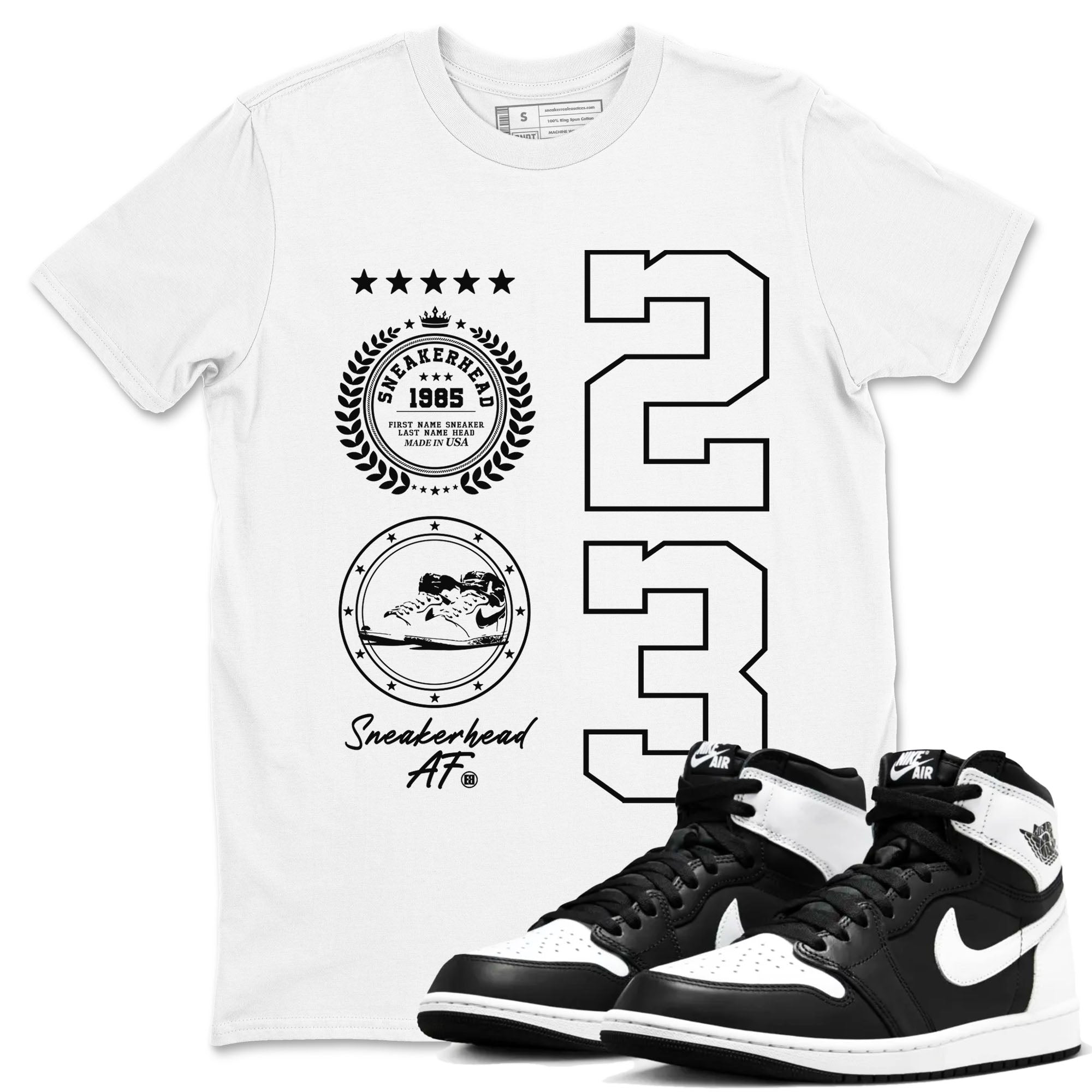 snkmatch Emblem snkmatch Tees - Air Jordan 1 Black White