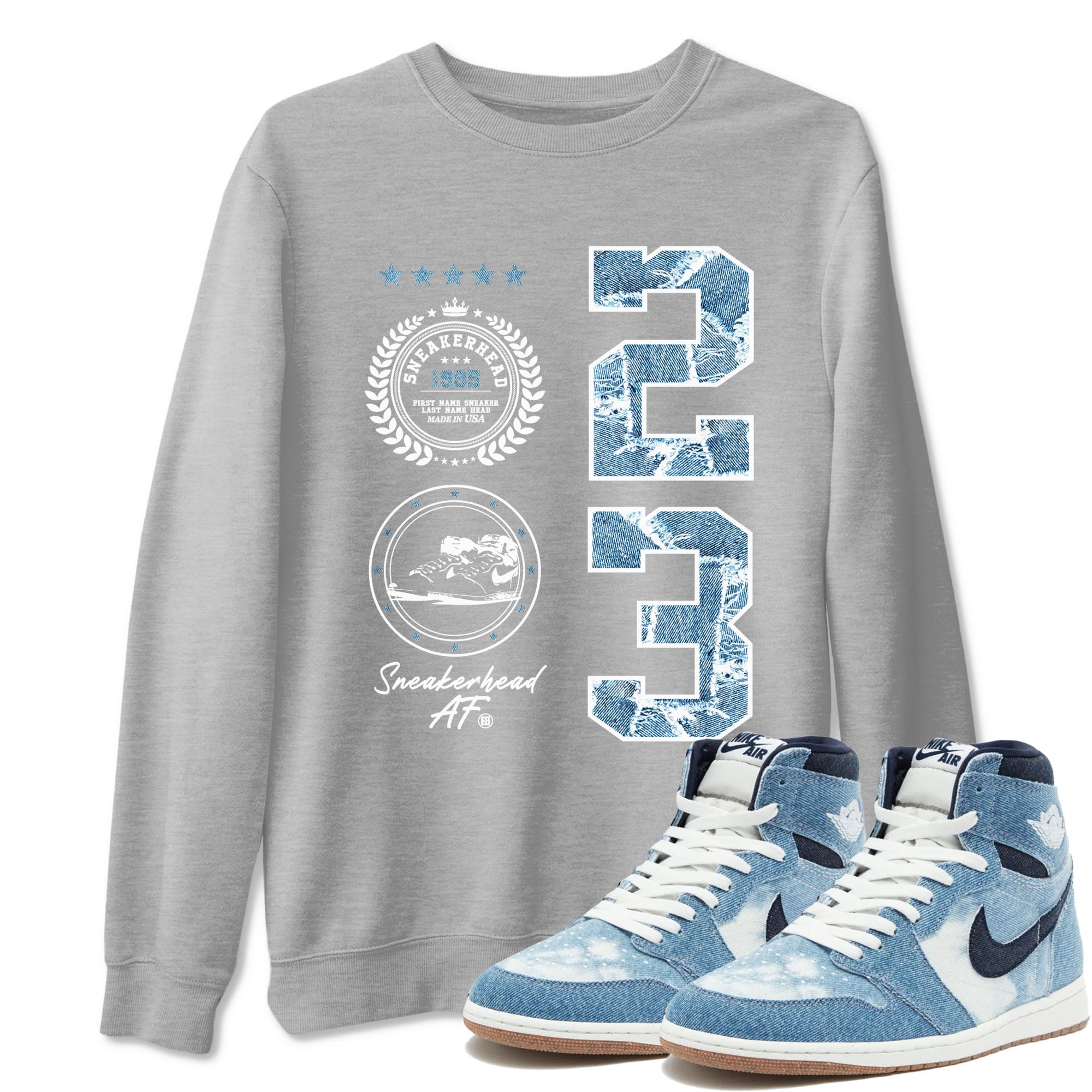 snkmatch Emblem snkmatch Tees - Air Jordan 1 Denim 2024