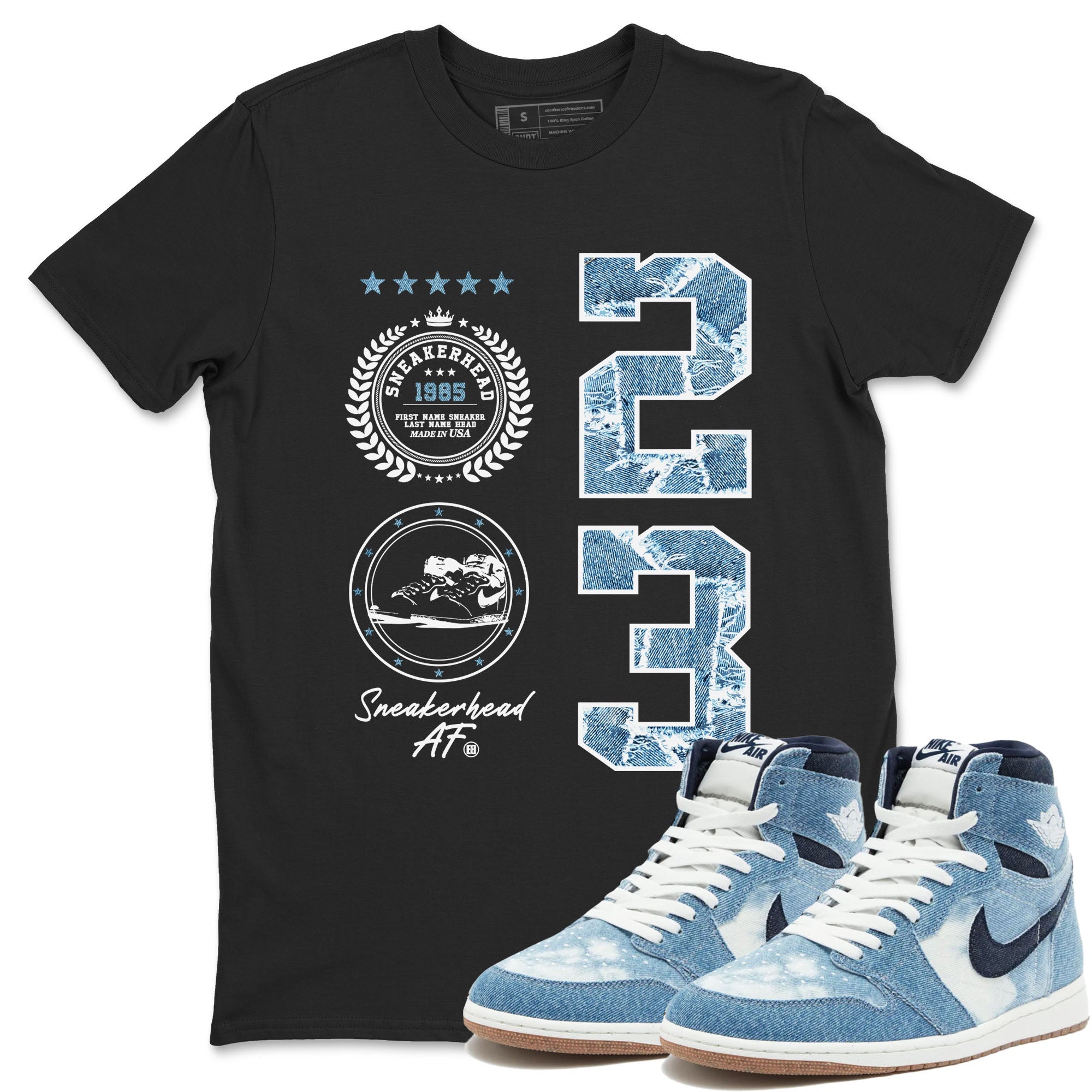 snkmatch Emblem snkmatch Tees - Air Jordan 1 Denim 2024