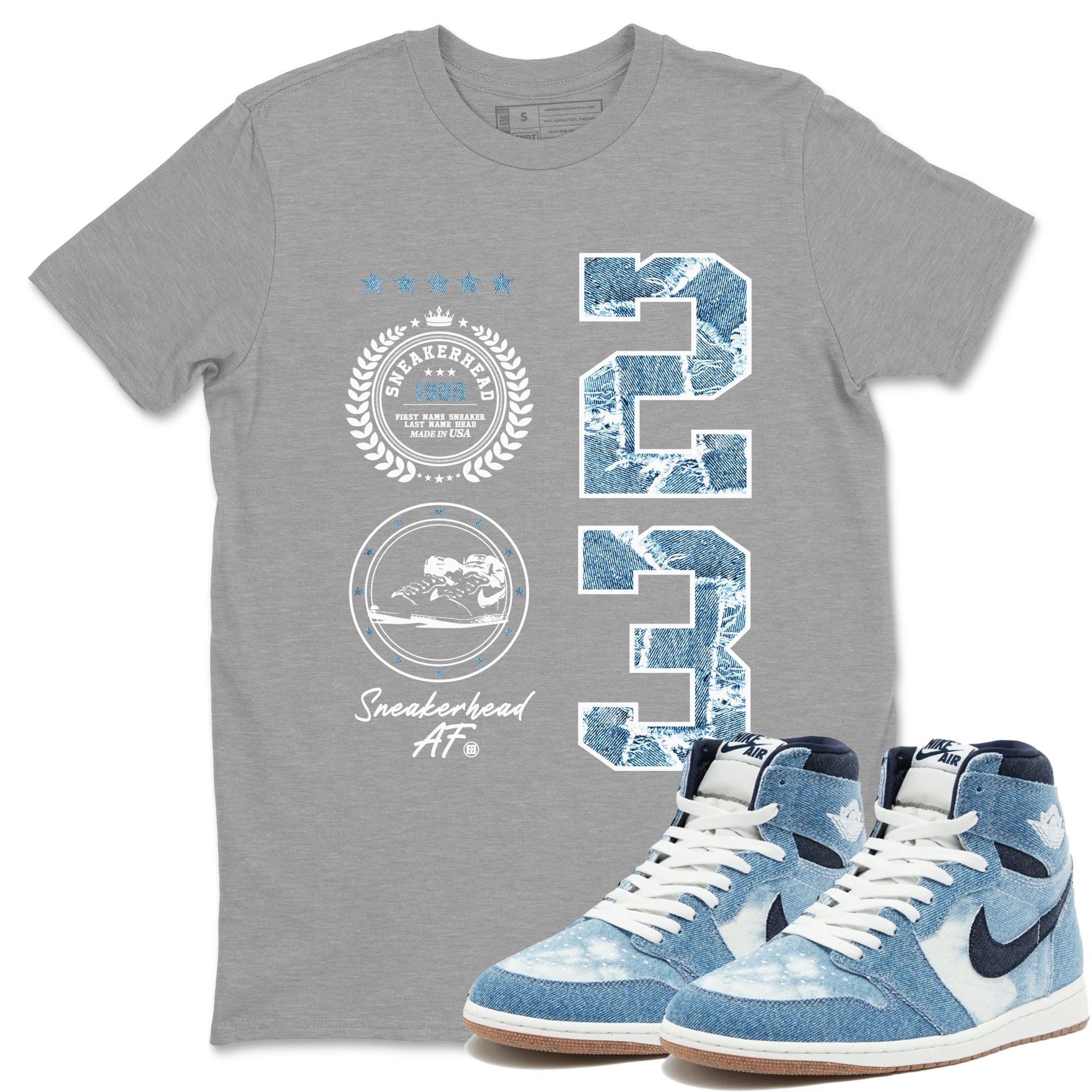 snkmatch Emblem snkmatch Tees - Air Jordan 1 Denim 2024