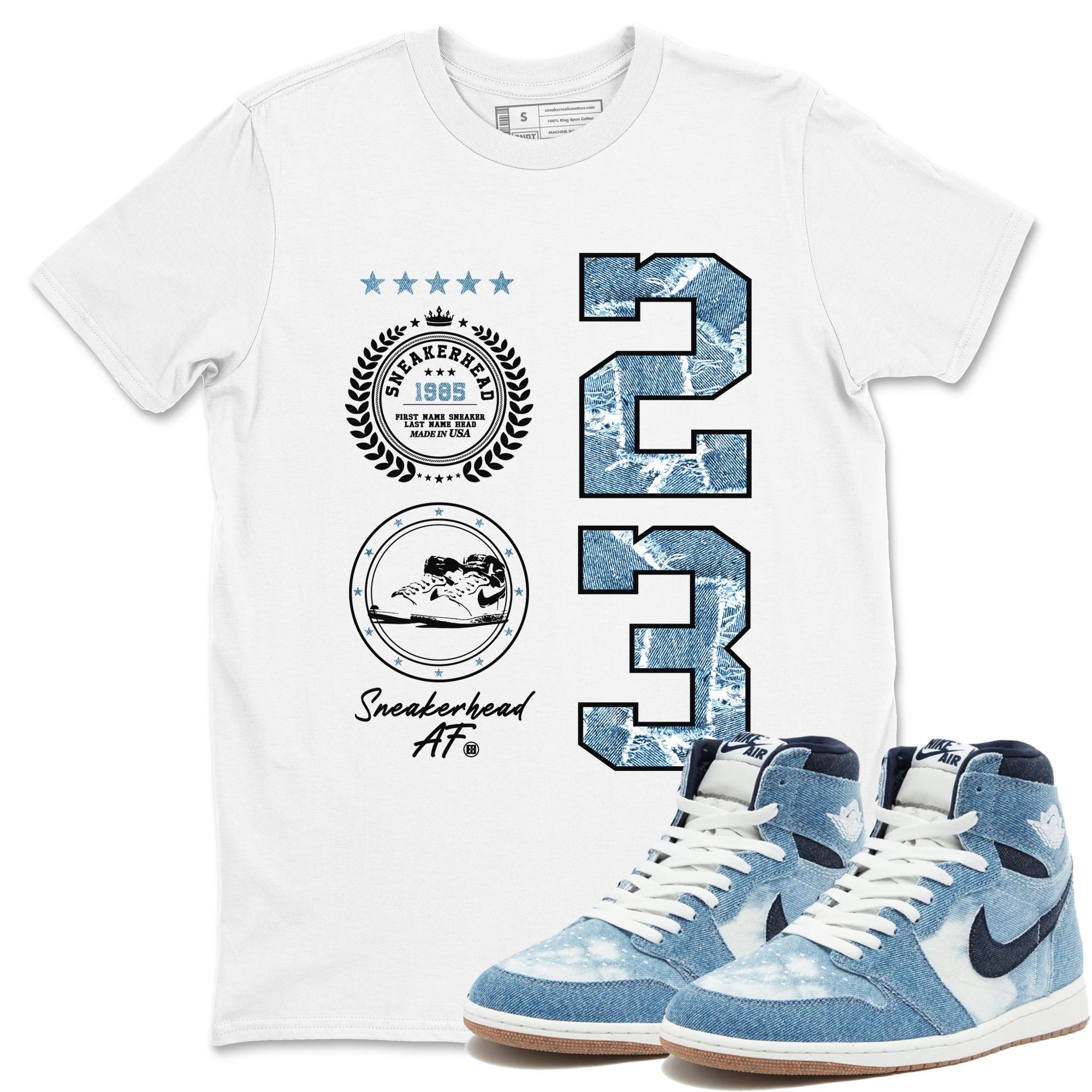 snkmatch Emblem snkmatch Tees - Air Jordan 1 Denim 2024
