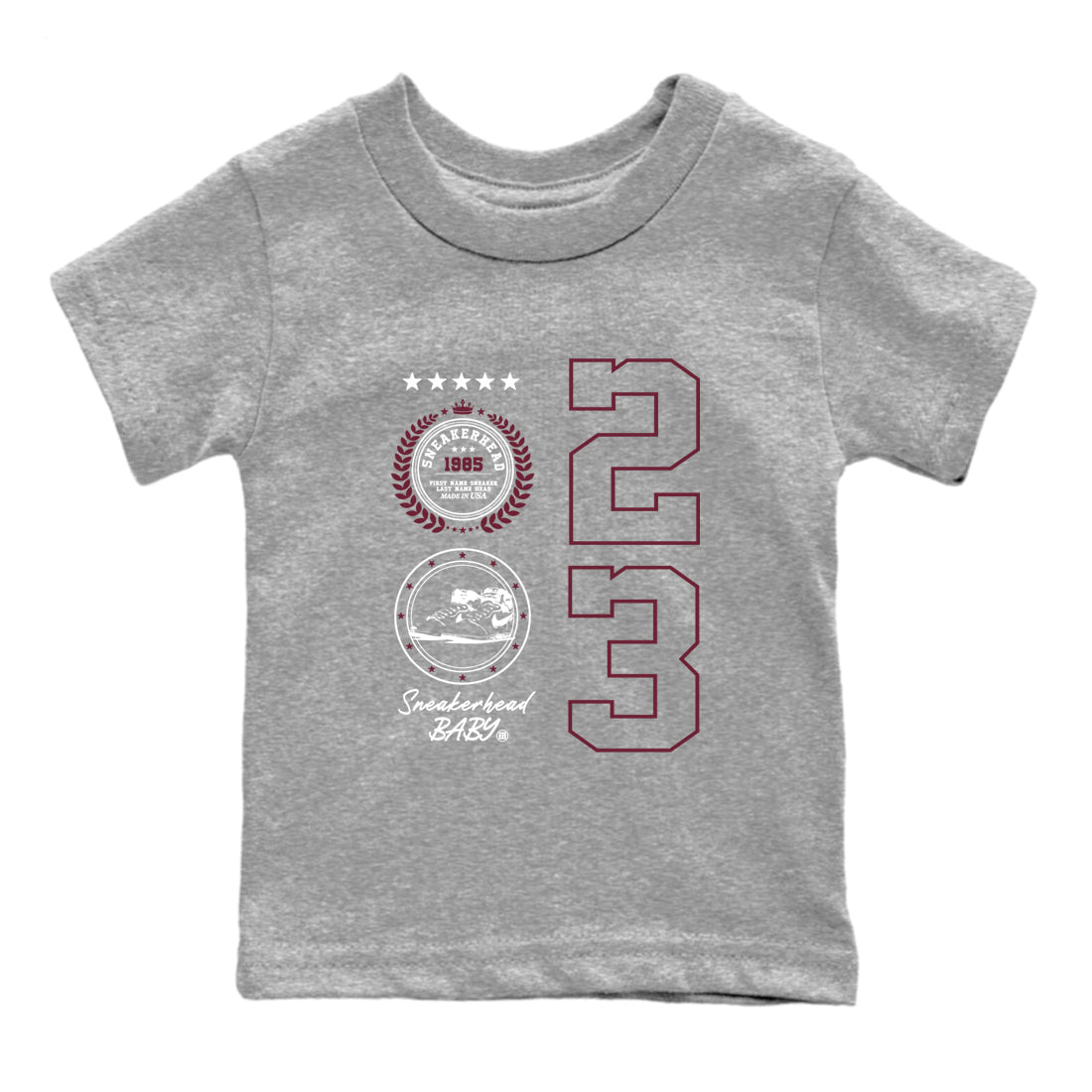 snkmatch Emblem snkmatch Tees Kids - Air Jordan 1 Metallic Burgundy