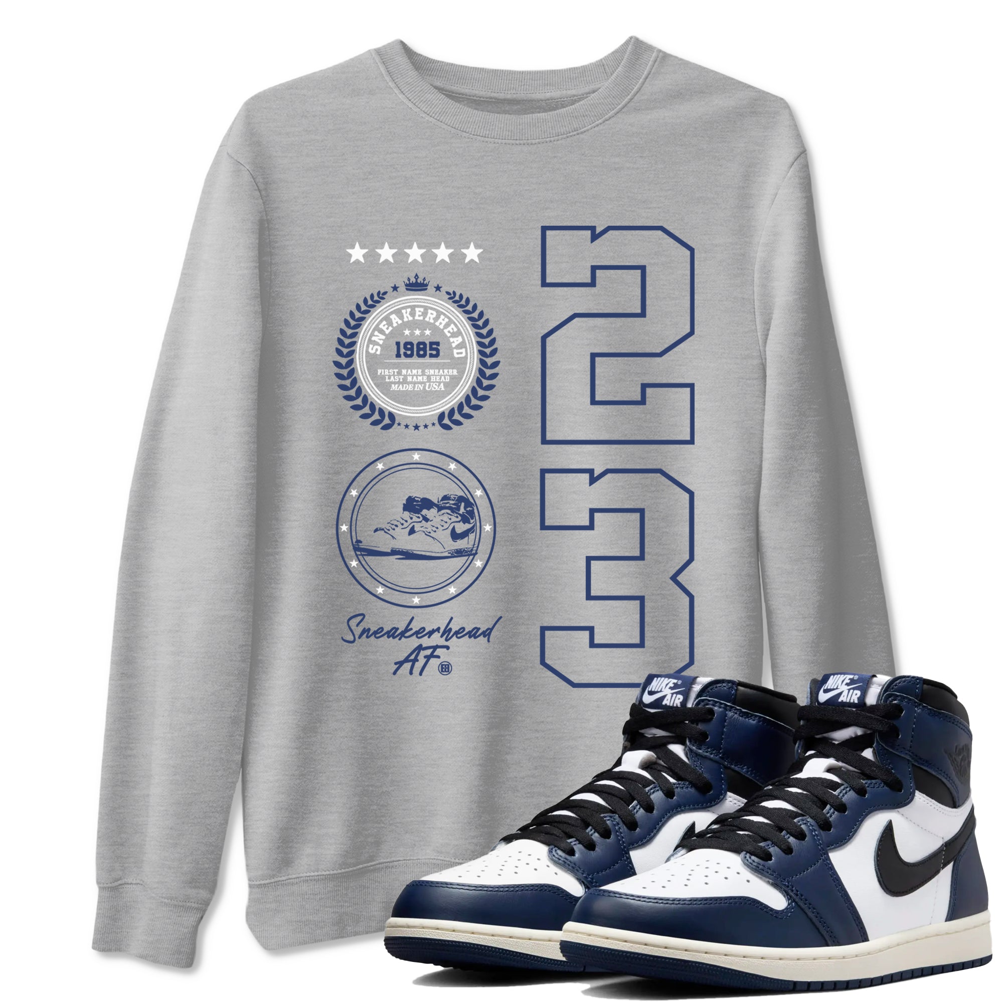 snkmatch Emblem snkmatch Tees - Air Jordan 1 Midnight Navy