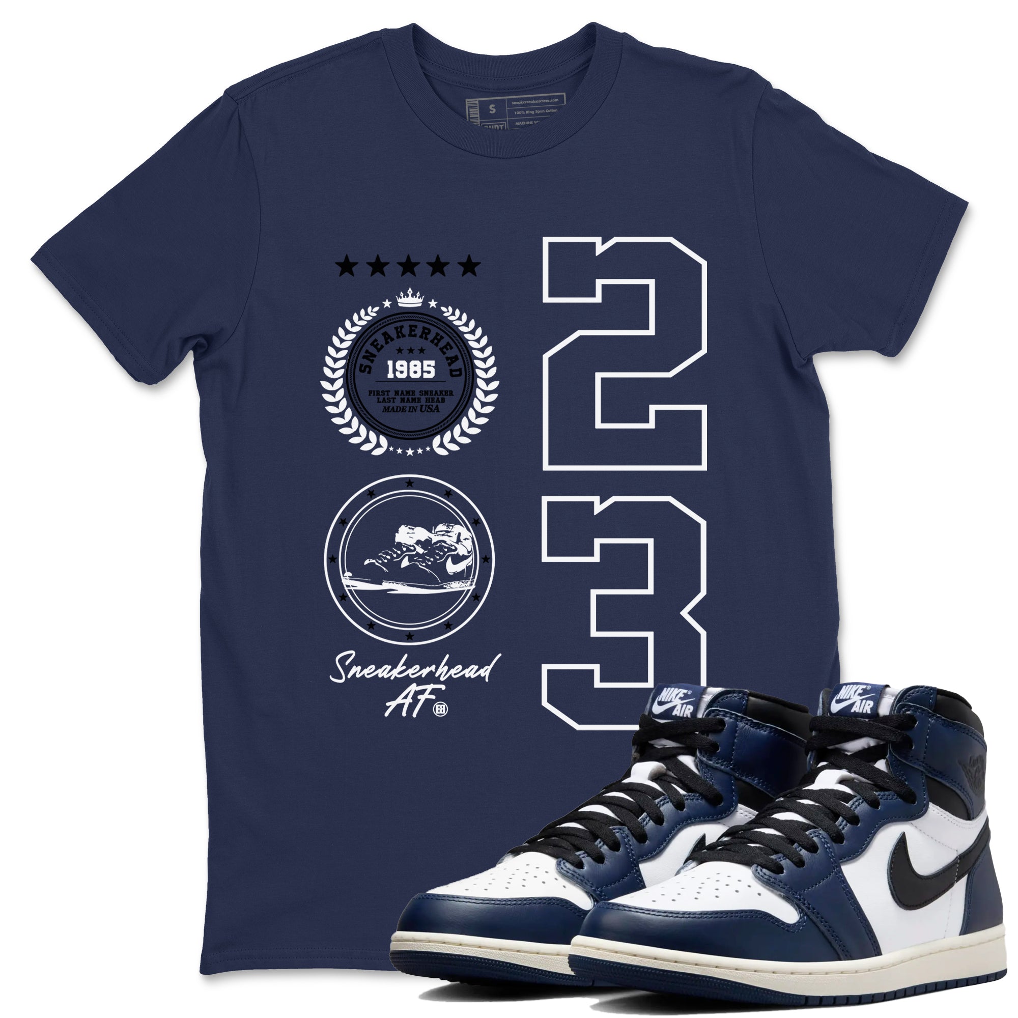 snkmatch Emblem snkmatch Tees - Air Jordan 1 Midnight Navy