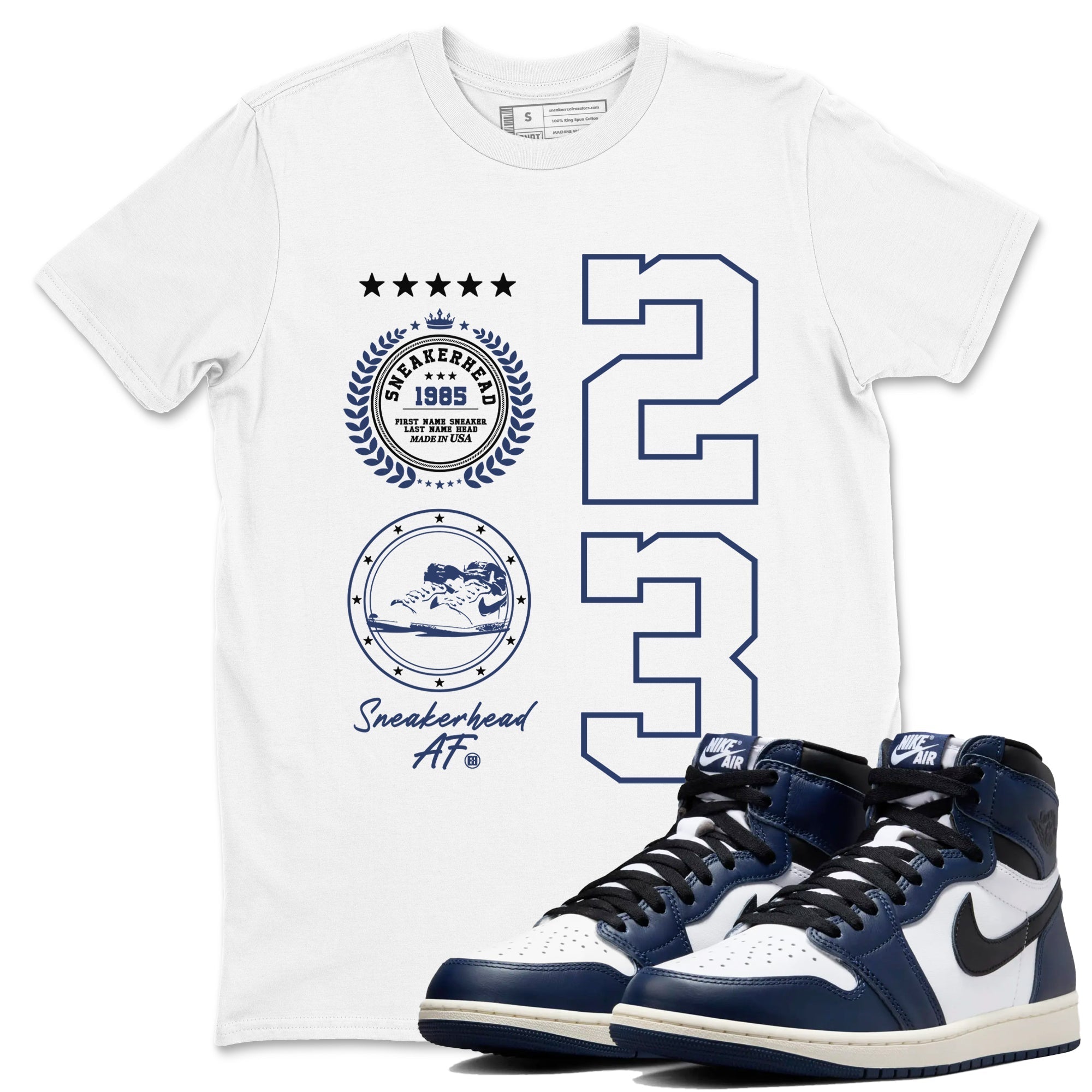 snkmatch Emblem snkmatch Tees - Air Jordan 1 Midnight Navy