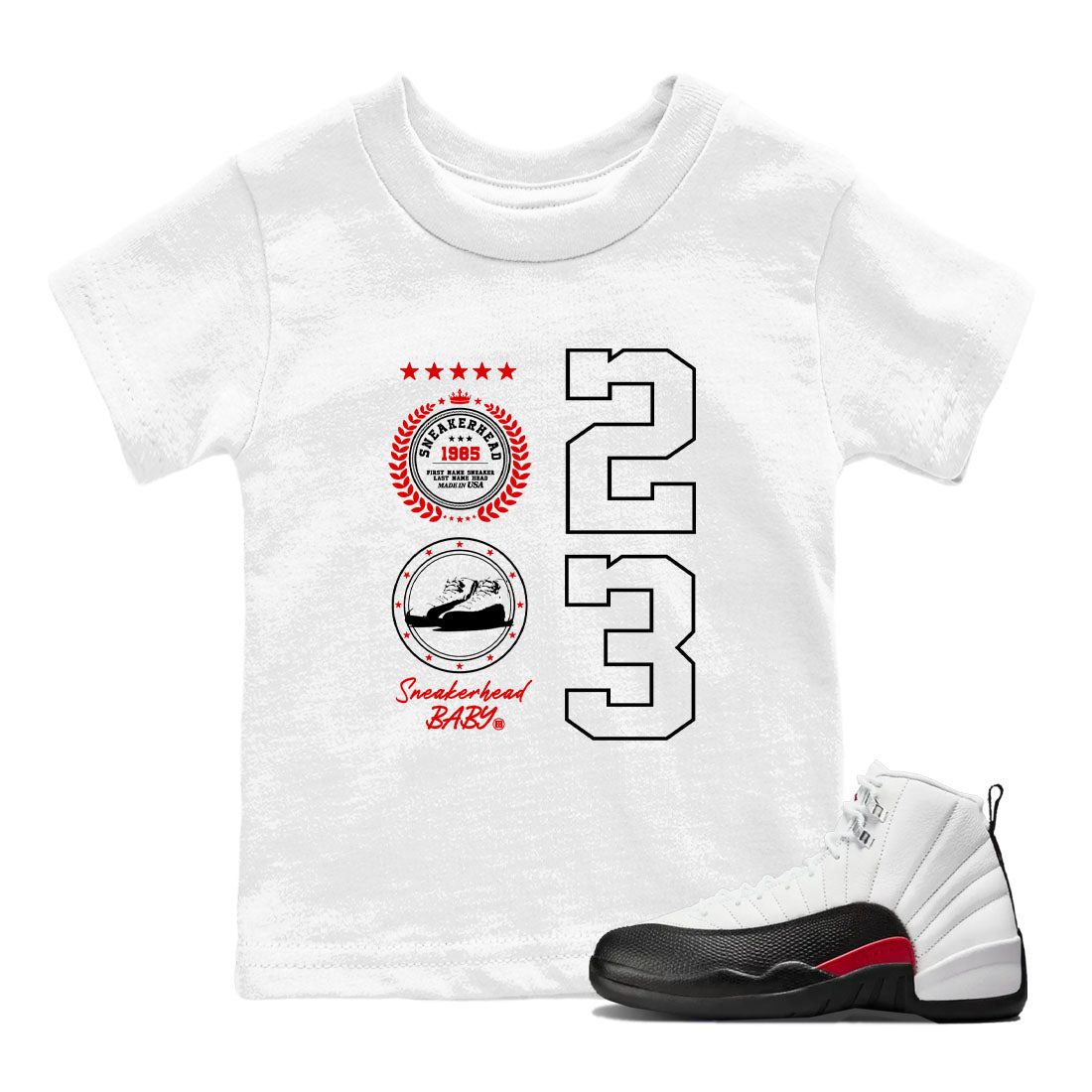 snkmatch Emblem snkmatch Tees Kids - Air Jordan 12 Taxi Flip