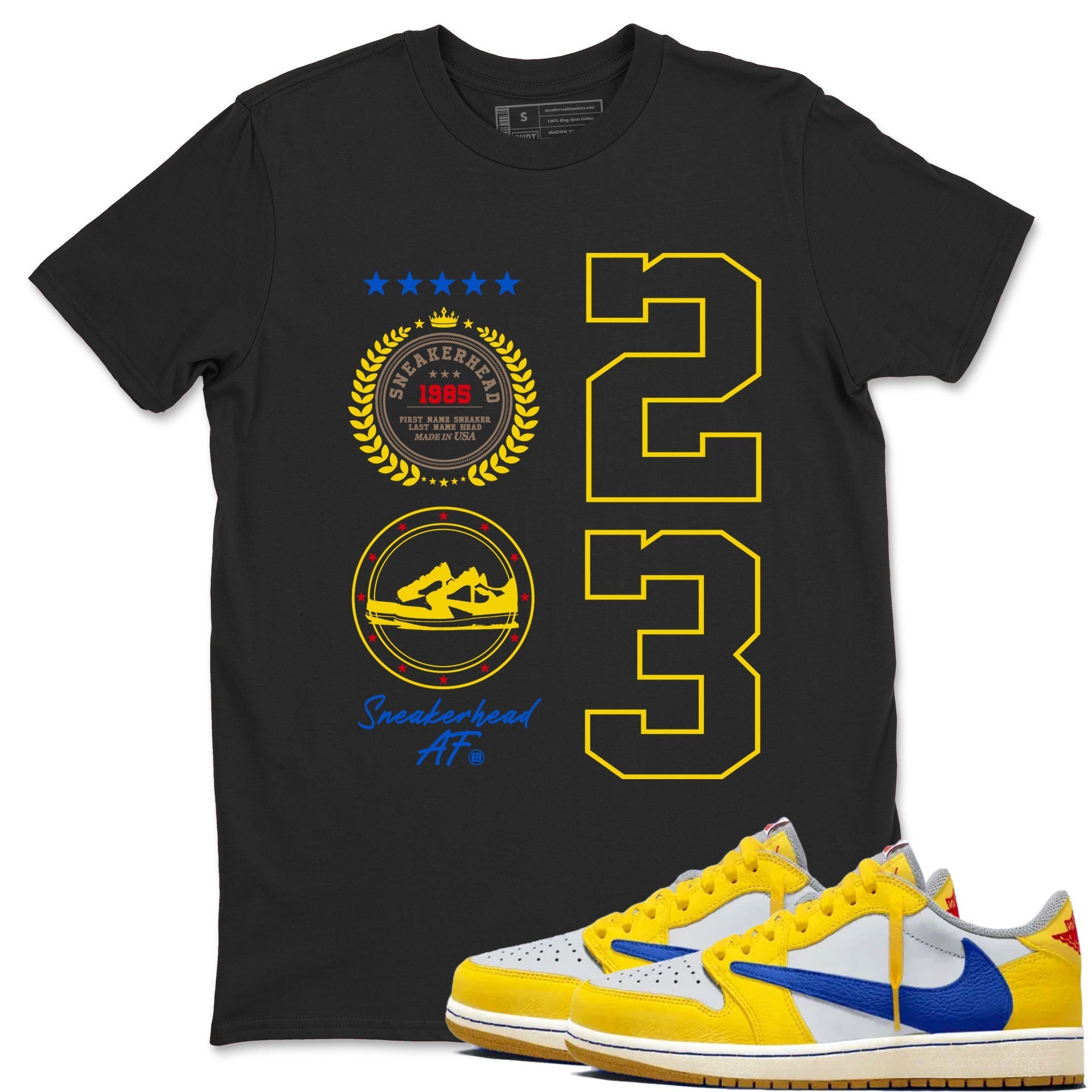 snkmatch Emblem snkmatch Tees - Air Jordan 1 Travis Scott Canary