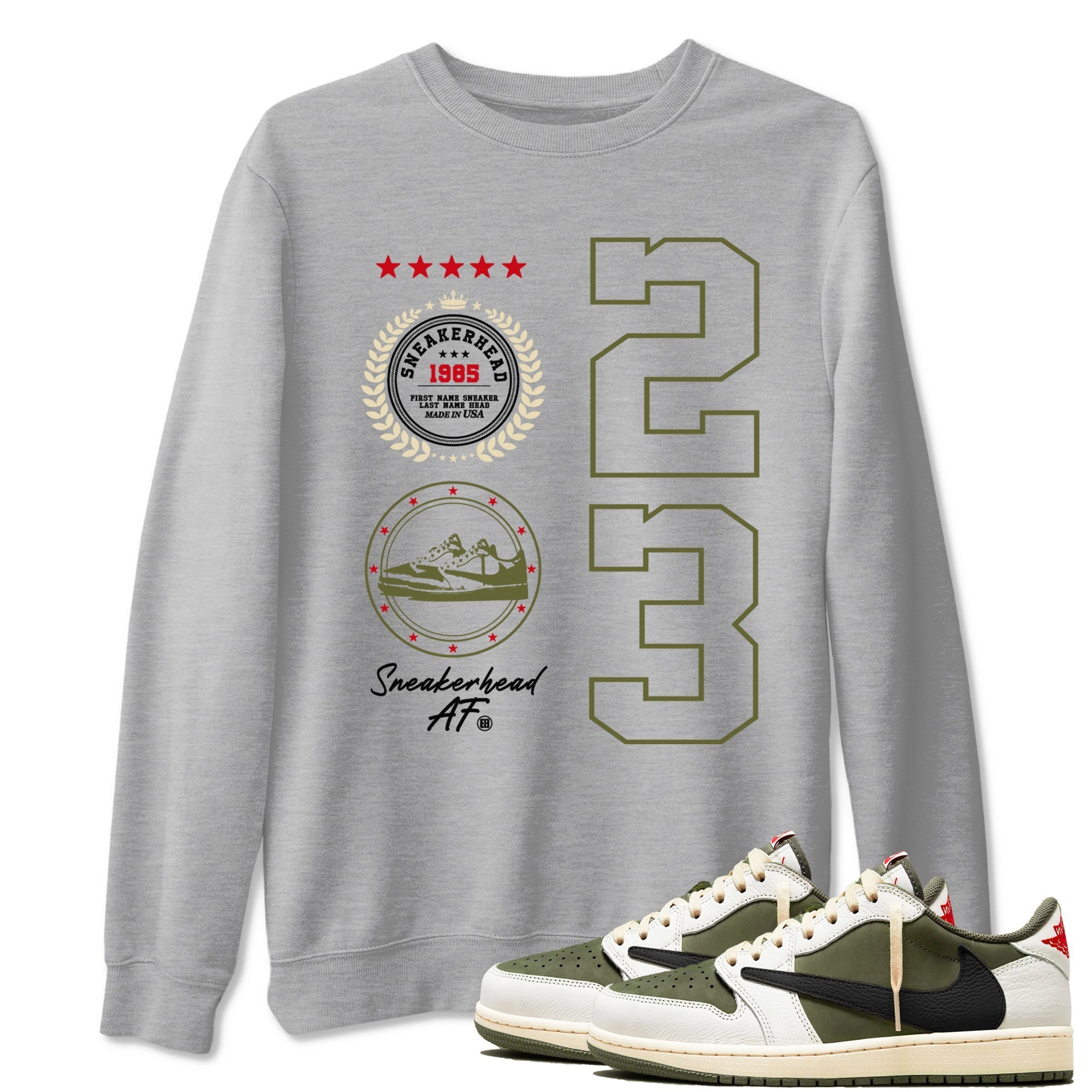snkmatch Emblem snkmatch Tees - Air Jordan 1 Travis Scott Medium Olive