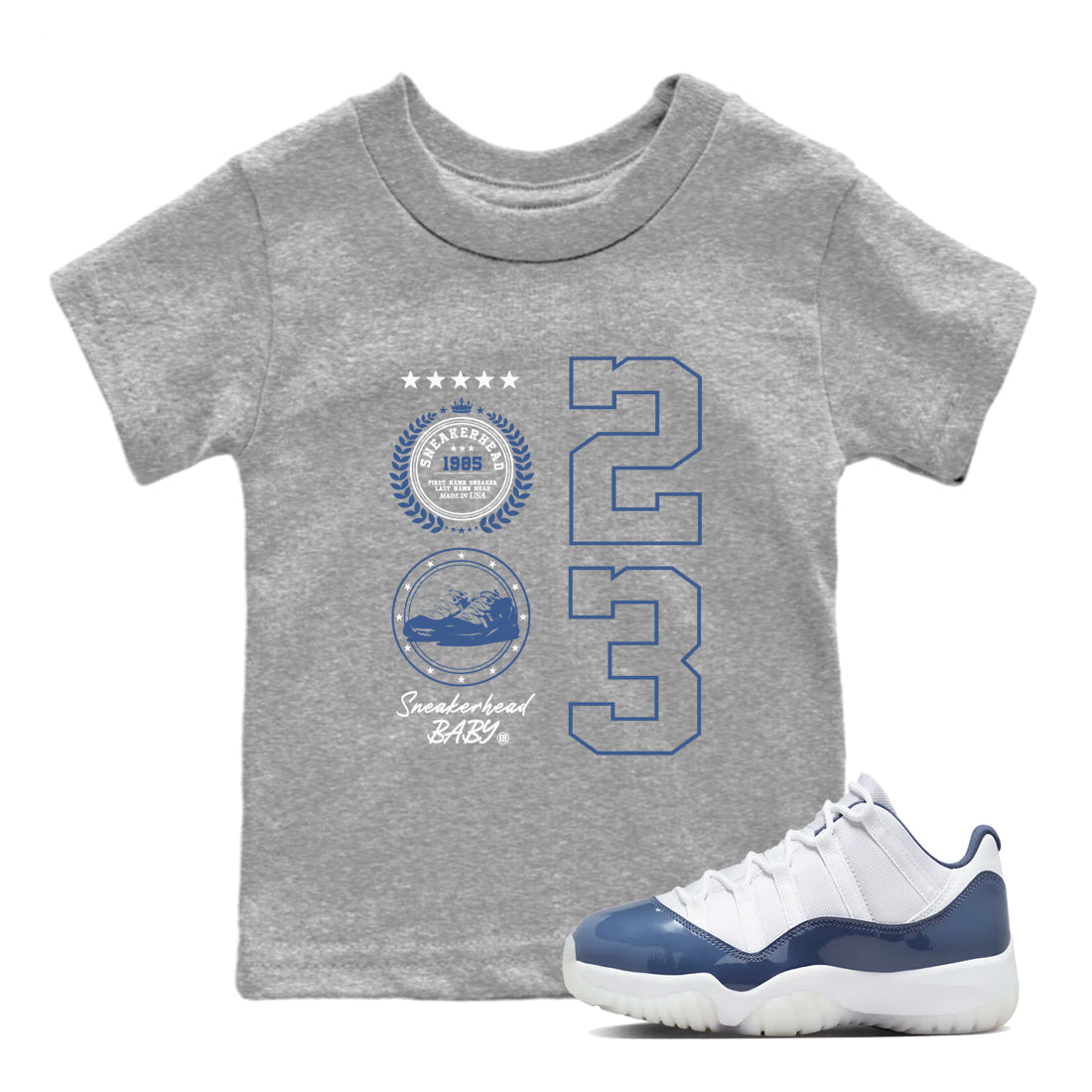 snkmatch Emblem snkmatch Tees Kids - Air Jordan 11 Diffused Blue