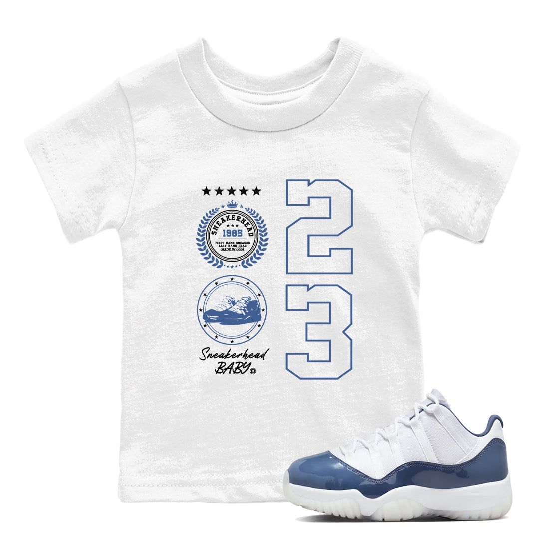 snkmatch Emblem snkmatch Tees Kids - Air Jordan 11 Diffused Blue