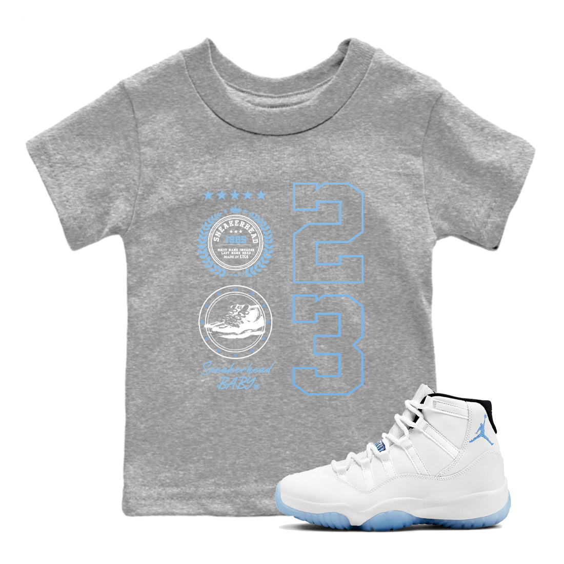 snkmatch Emblem snkmatch Tees Kids - Air Jordan 11 Legend Blue