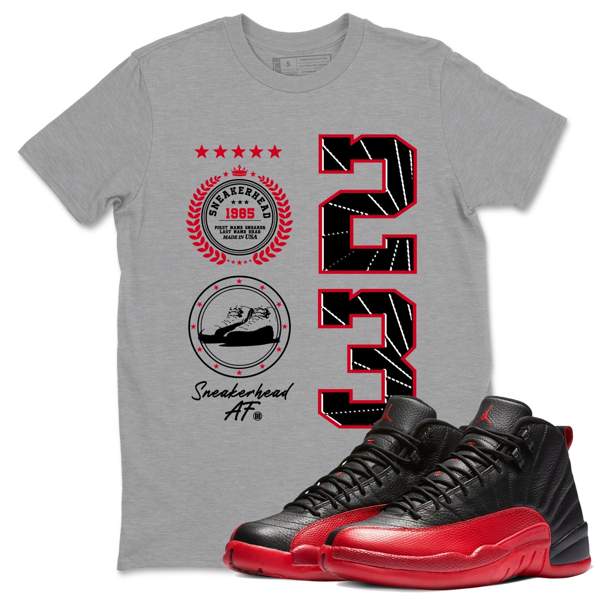 snkmatch Emblem snkmatch Tees - Air Jordan 12 Flu Game