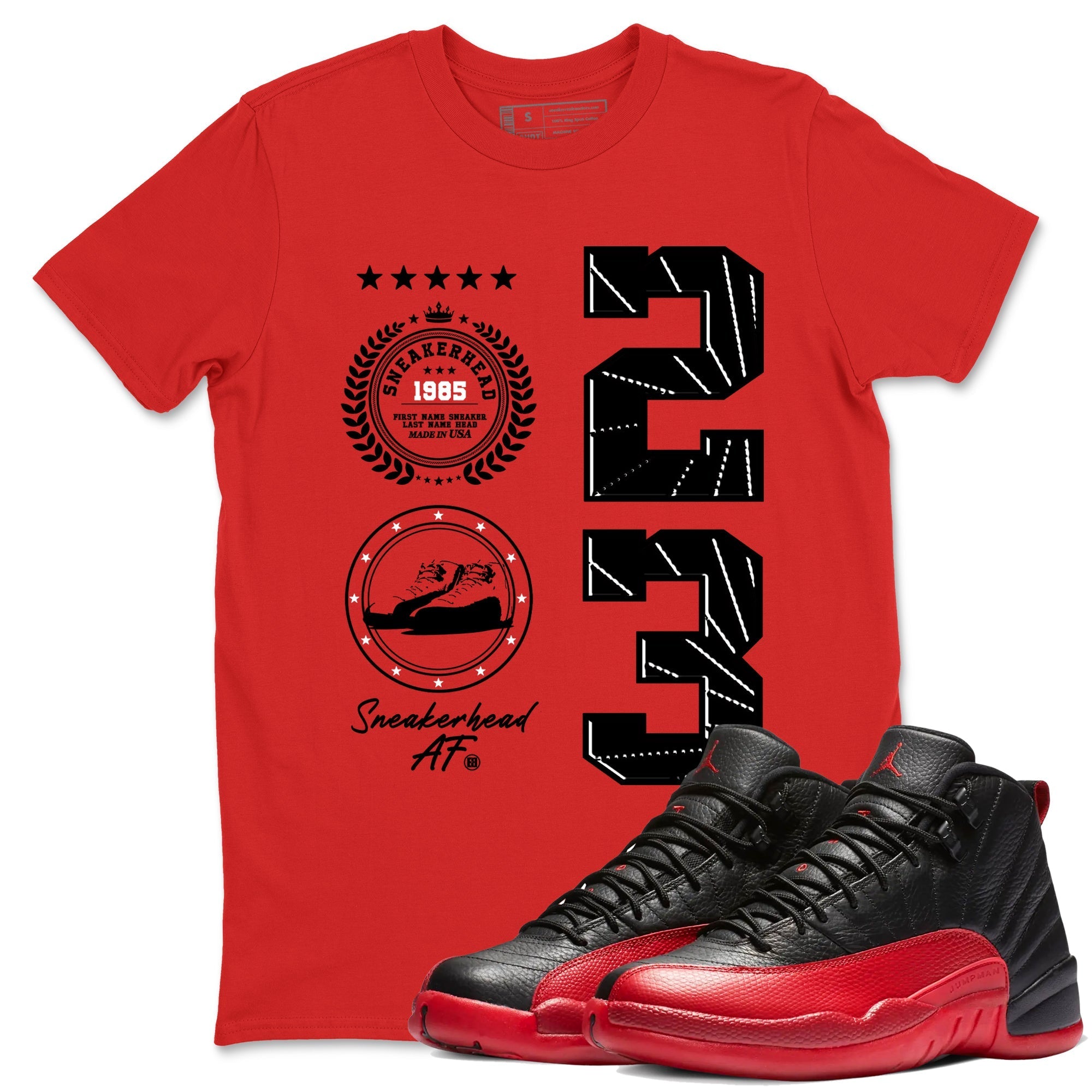 snkmatch Emblem snkmatch Tees - Air Jordan 12 Flu Game