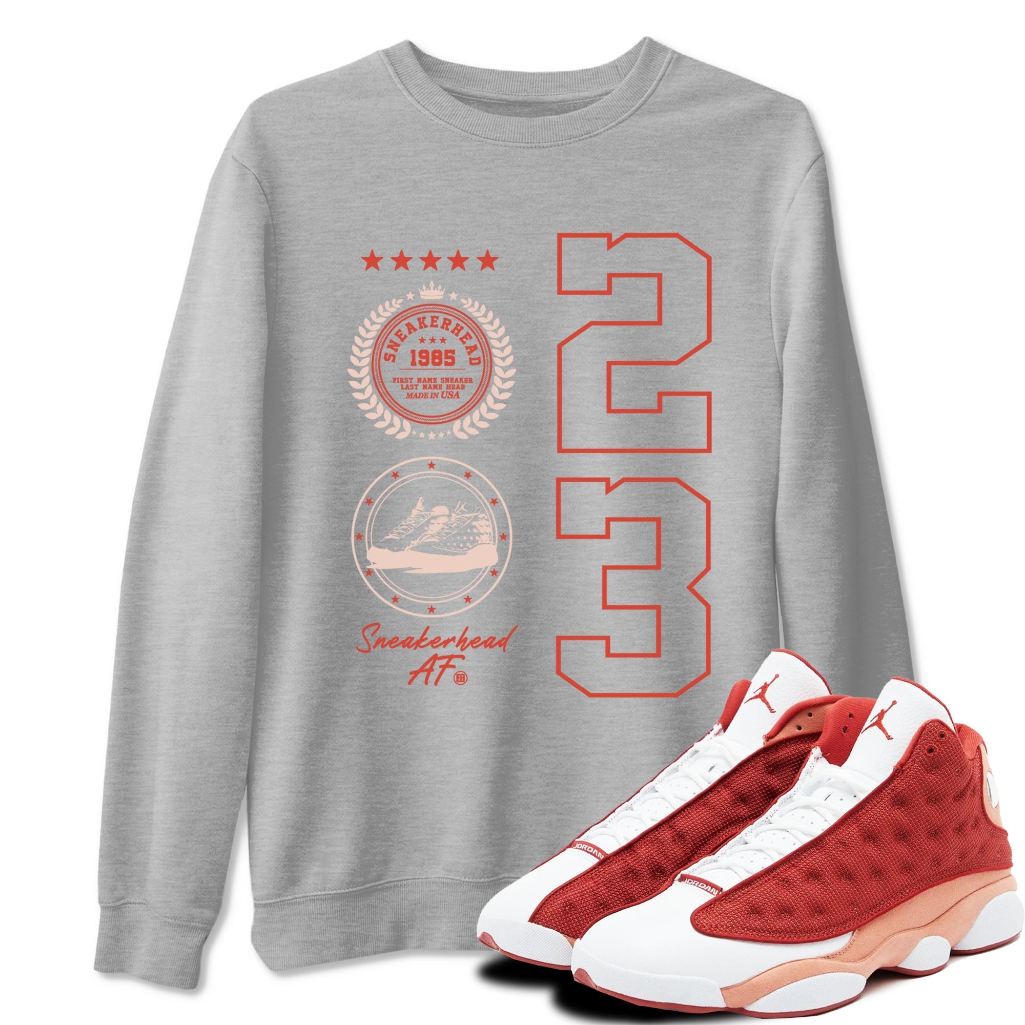 snkmatch Emblem snkmatch Tees - Air Jordan 13 Dune Red
