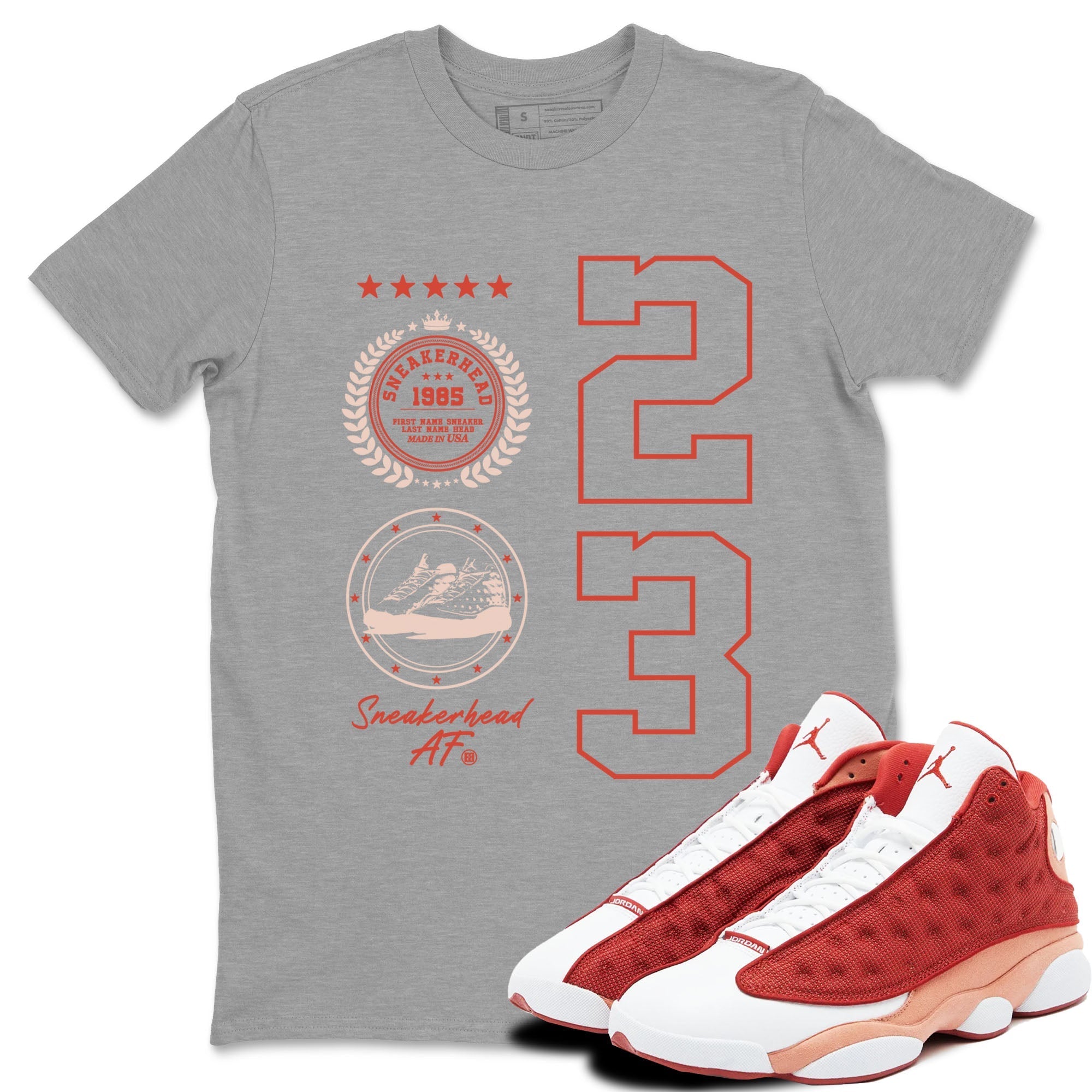 snkmatch Emblem snkmatch Tees - Air Jordan 13 Dune Red
