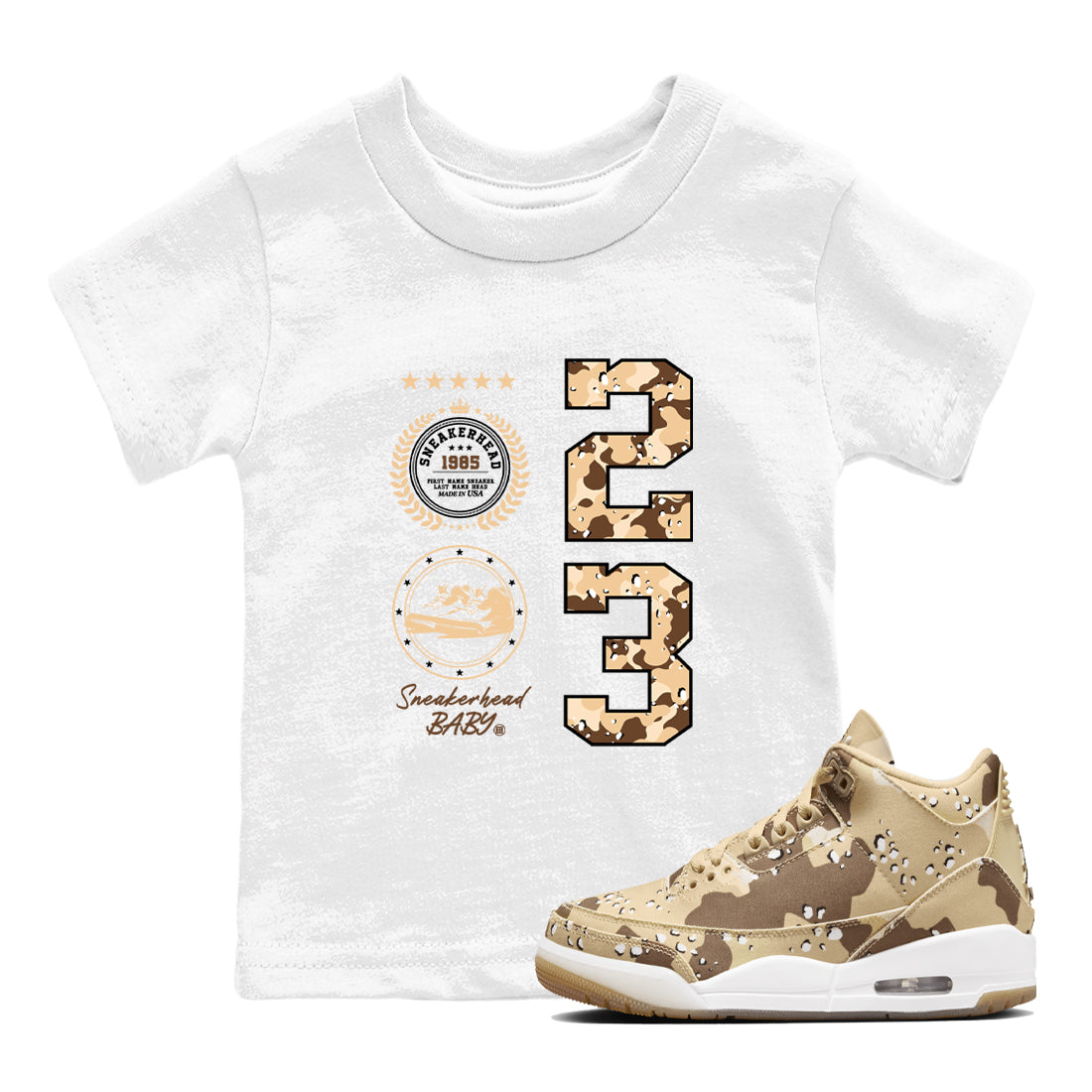 snkmatch Emblem snkmatch Tees Kids - Air Jordan 3 Desert Camo