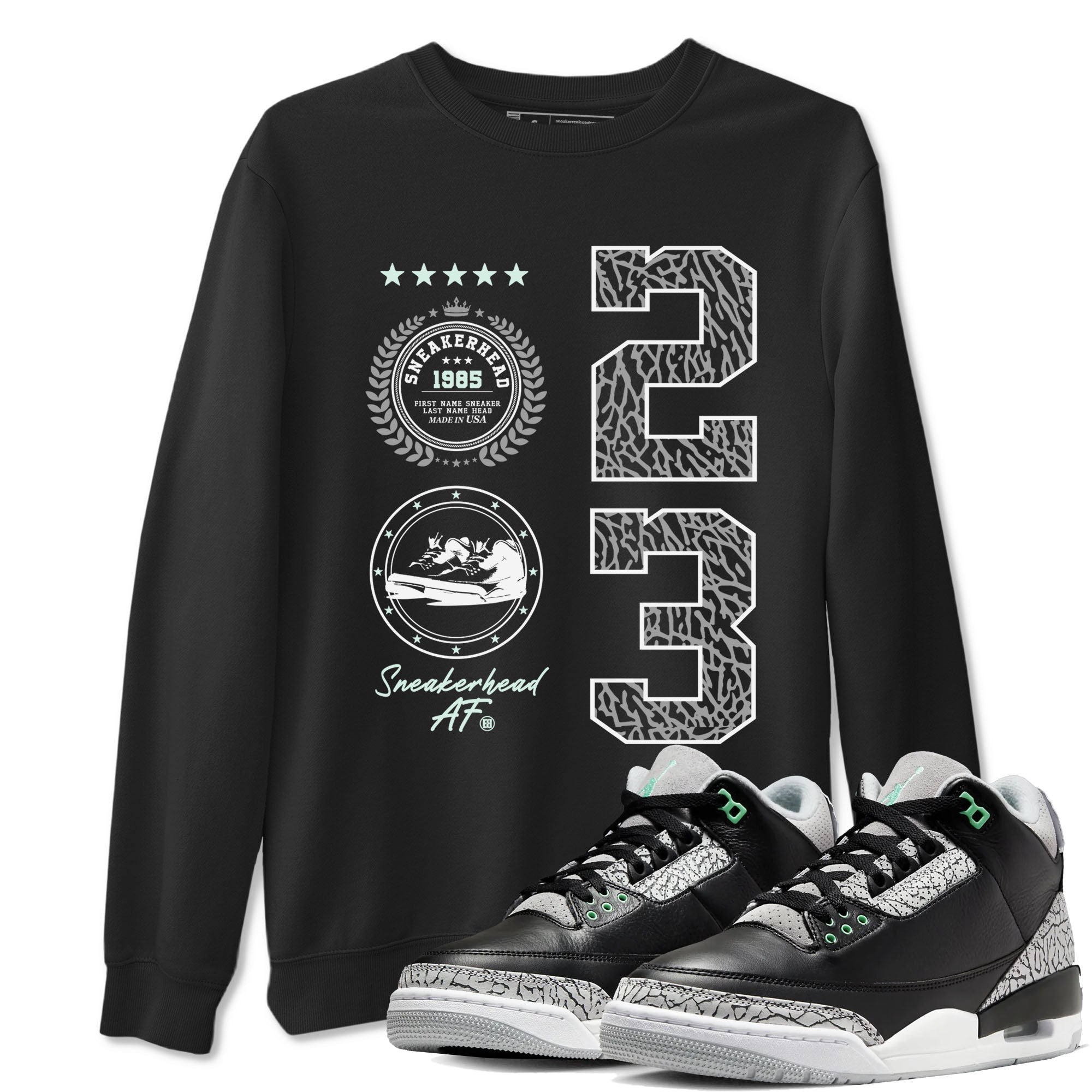 snkmatch Emblem snkmatch Tees - Air Jordan 3 Green Glow