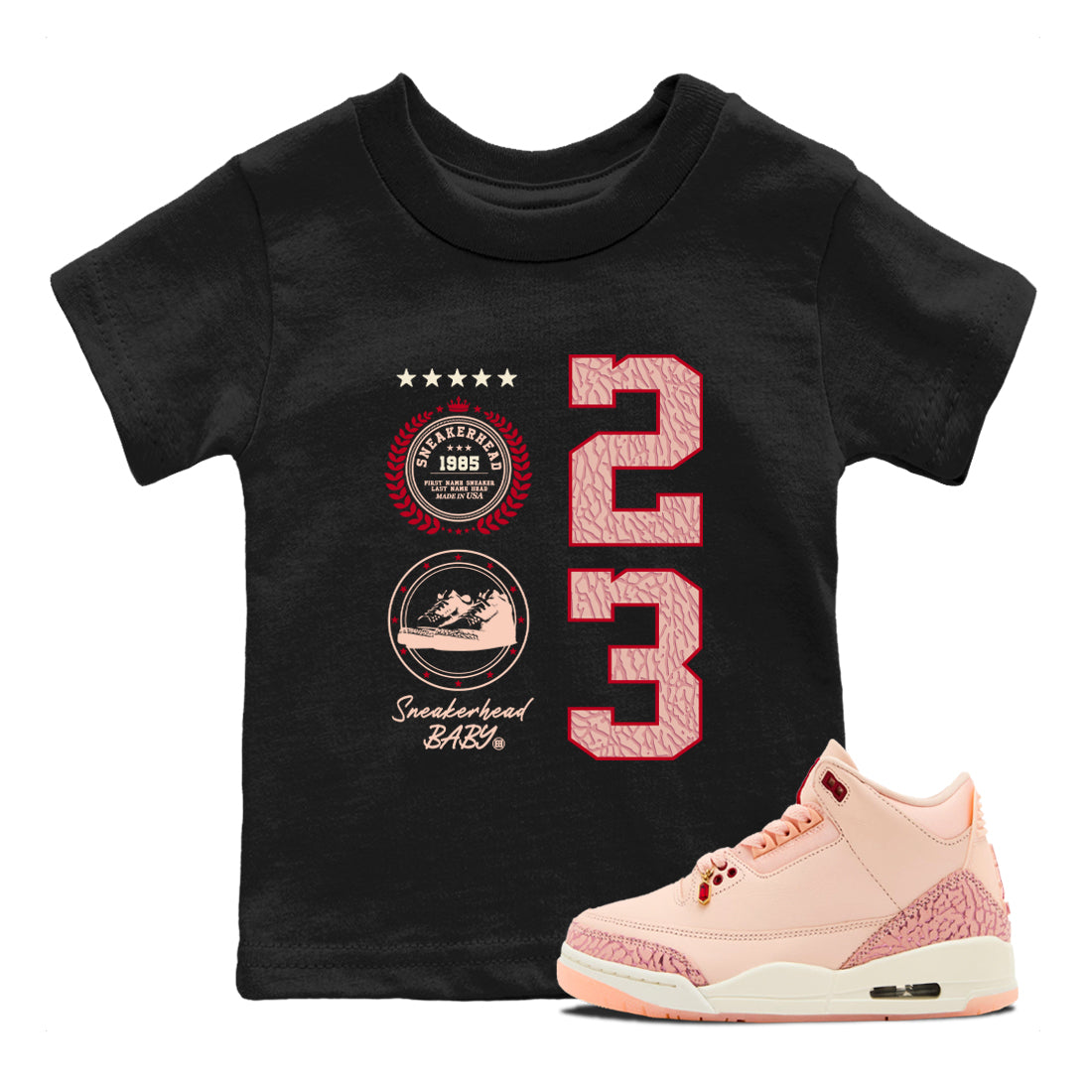 snkmatch Emblem snkmatch Tees Kids - Air Jordan 3 Valentines Day