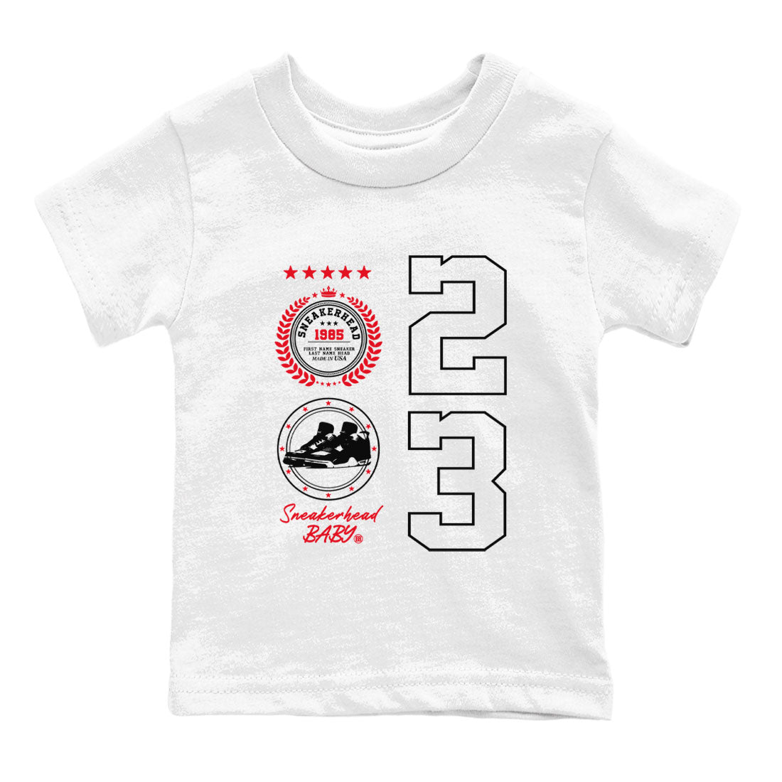 snkmatch Emblem snkmatch Tees Kids - Air Jordan 4 Bred Reimagined