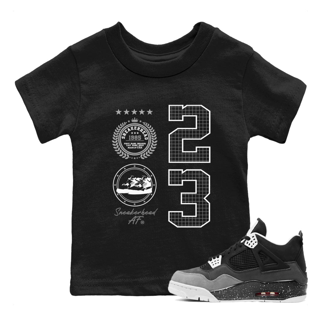snkmatch Emblem snkmatch Tees Kids - Air Jordan 4 Fear