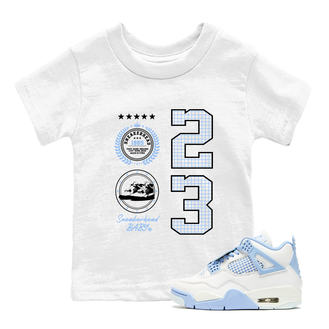 snkmatch Emblem snkmatch Tees Kids - Air Jordan 4 Forget Me Not