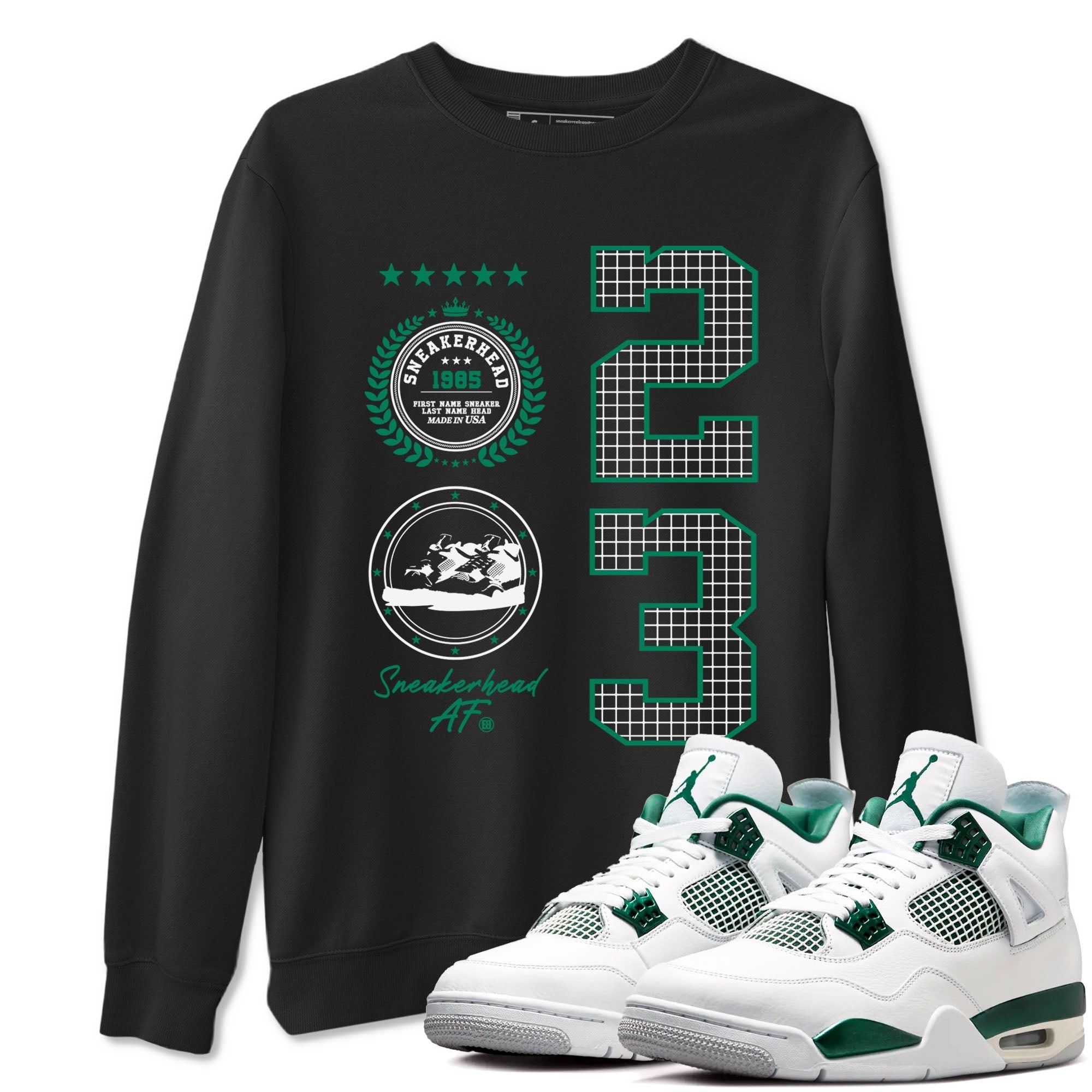 snkmatch Emblem snkmatch Tees - Air Jordan 4 Oxidized Green