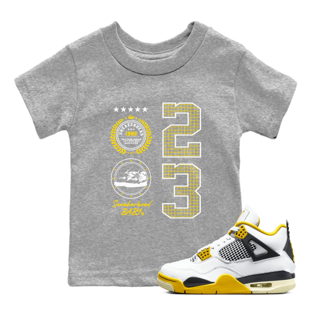 snkmatch Emblem snkmatch Tees Kids - Air Jordan 4 Vivid Sulfur