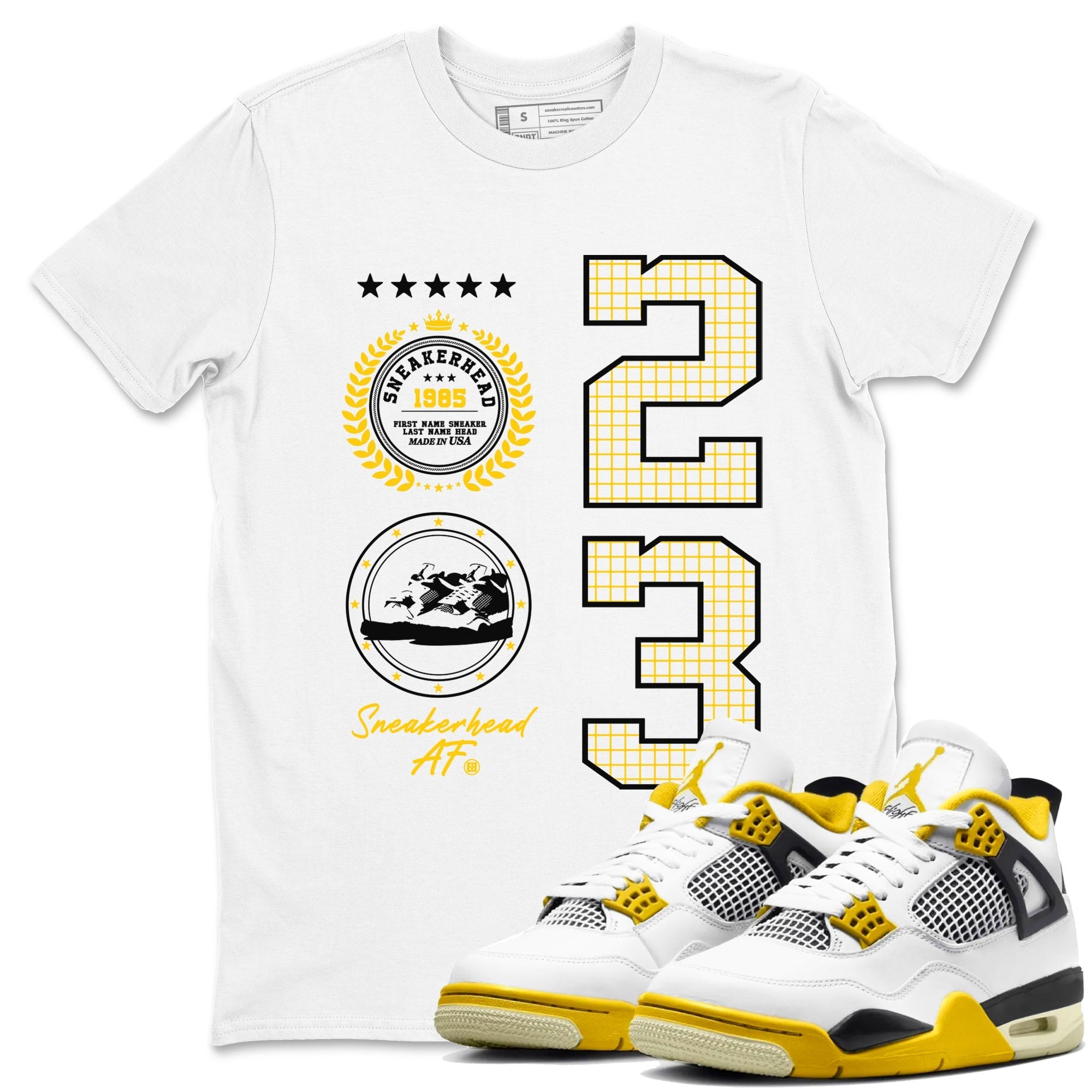 snkmatch Emblem snkmatch Tees - Air Jordan 4 Vivid Sulfur