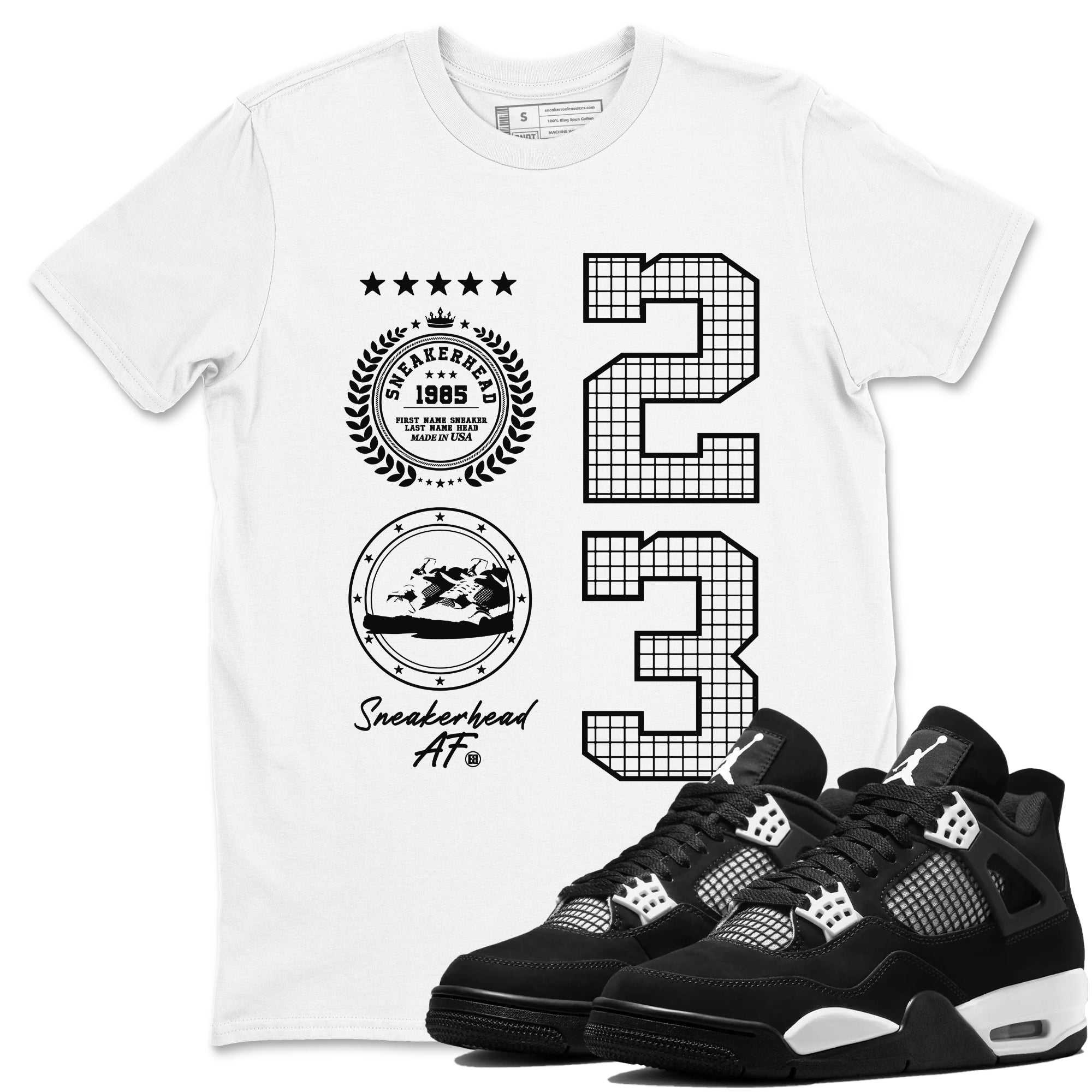 snkmatch Emblem snkmatch Tees - Air Jordan 4 White Thunder