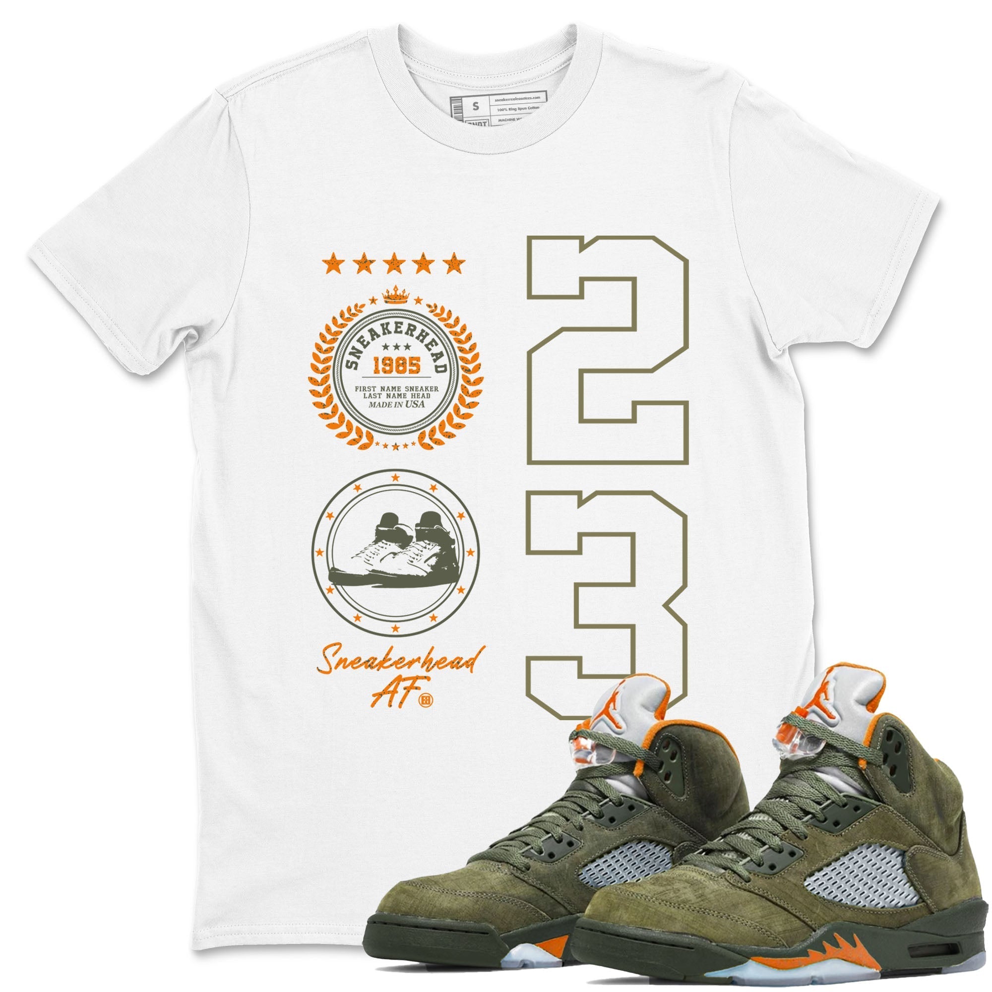 snkmatch Emblem snkmatch Tees - Air Jordan 5 Olive