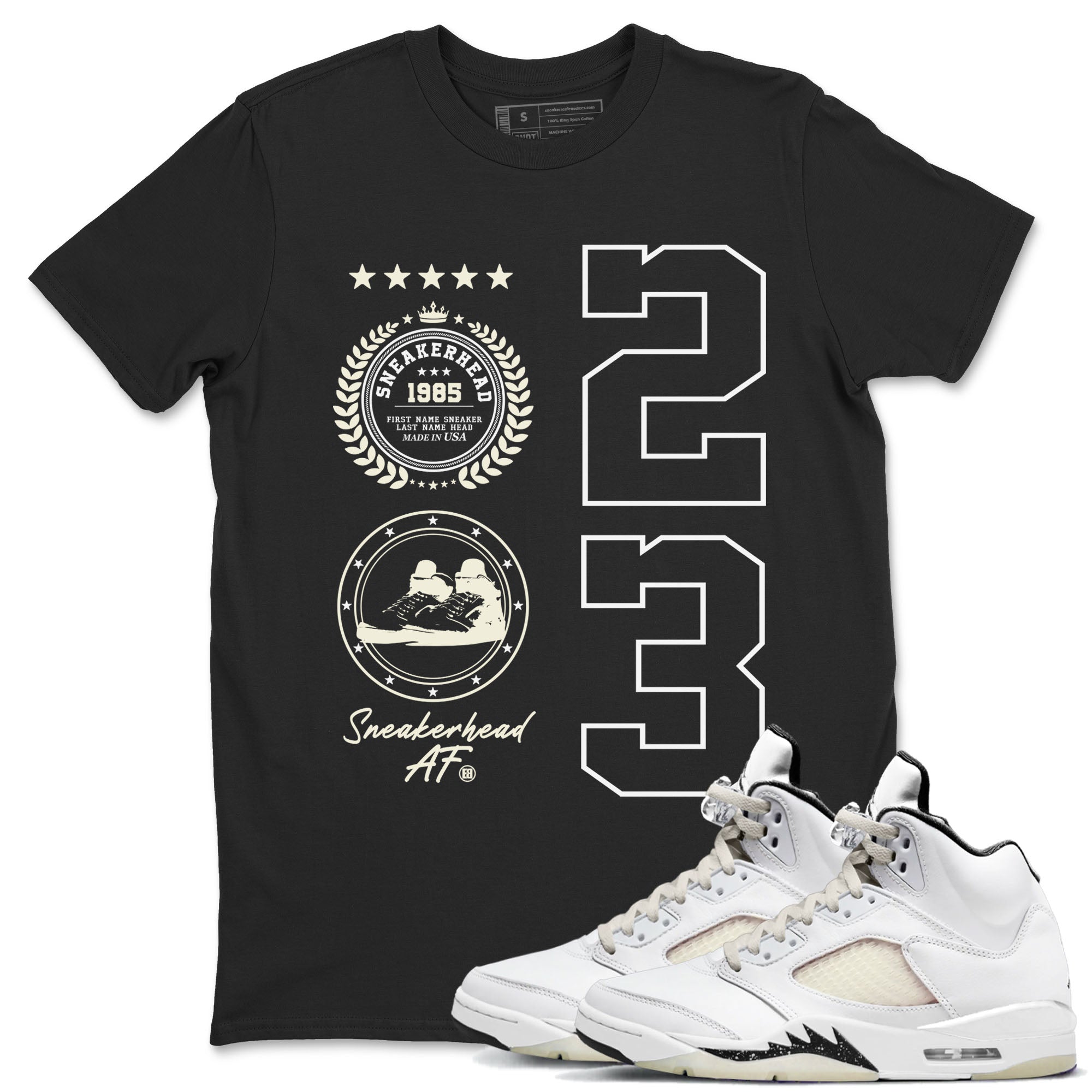 snkmatch Emblem snkmatch Tees - Air Jordan 5 Sail