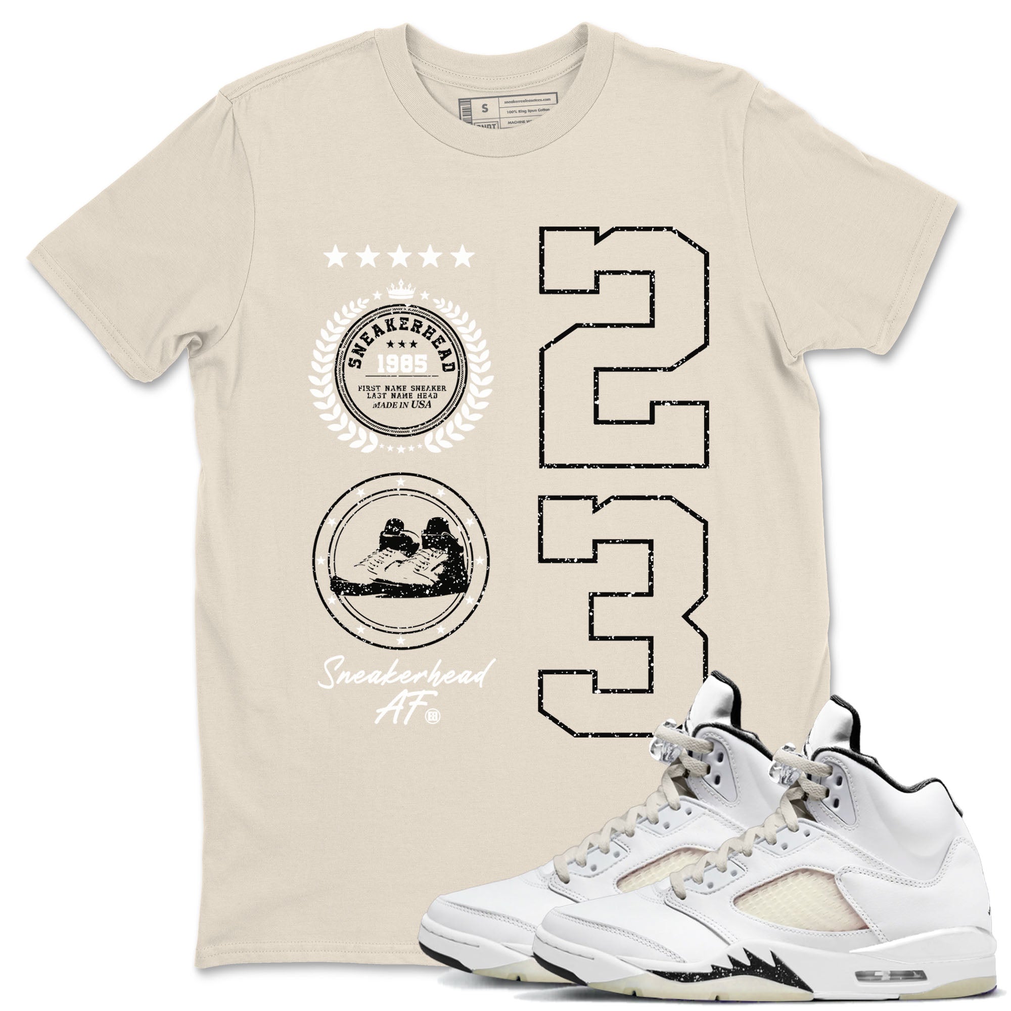 snkmatch Emblem snkmatch Tees - Air Jordan 5 Sail
