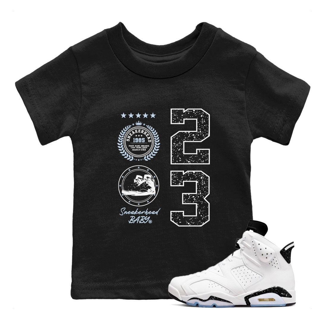 snkmatch Emblem snkmatch Tees Kids - Air Jordan 6 White Black