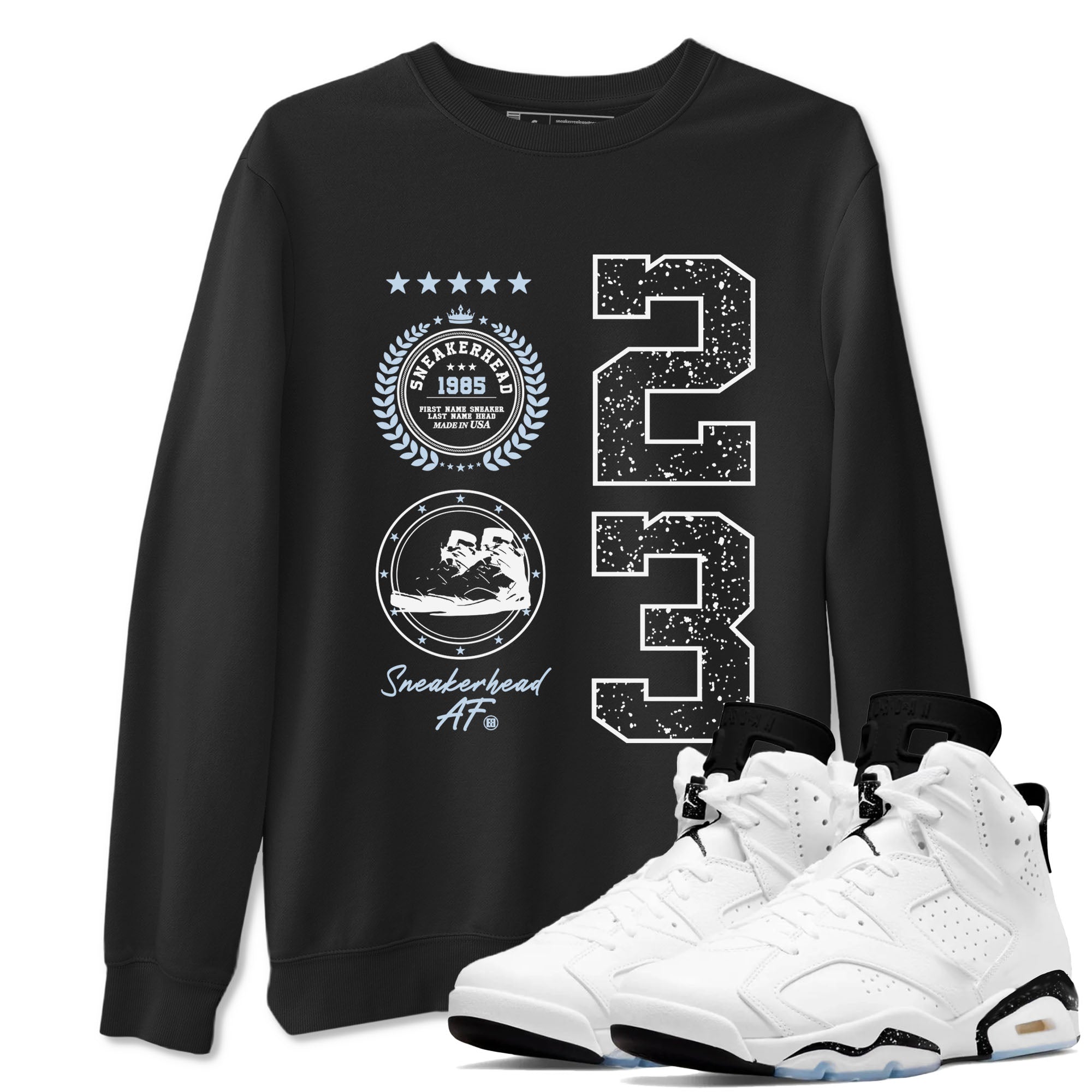 snkmatch Emblem snkmatch Tees - Air Jordan 6 White Black