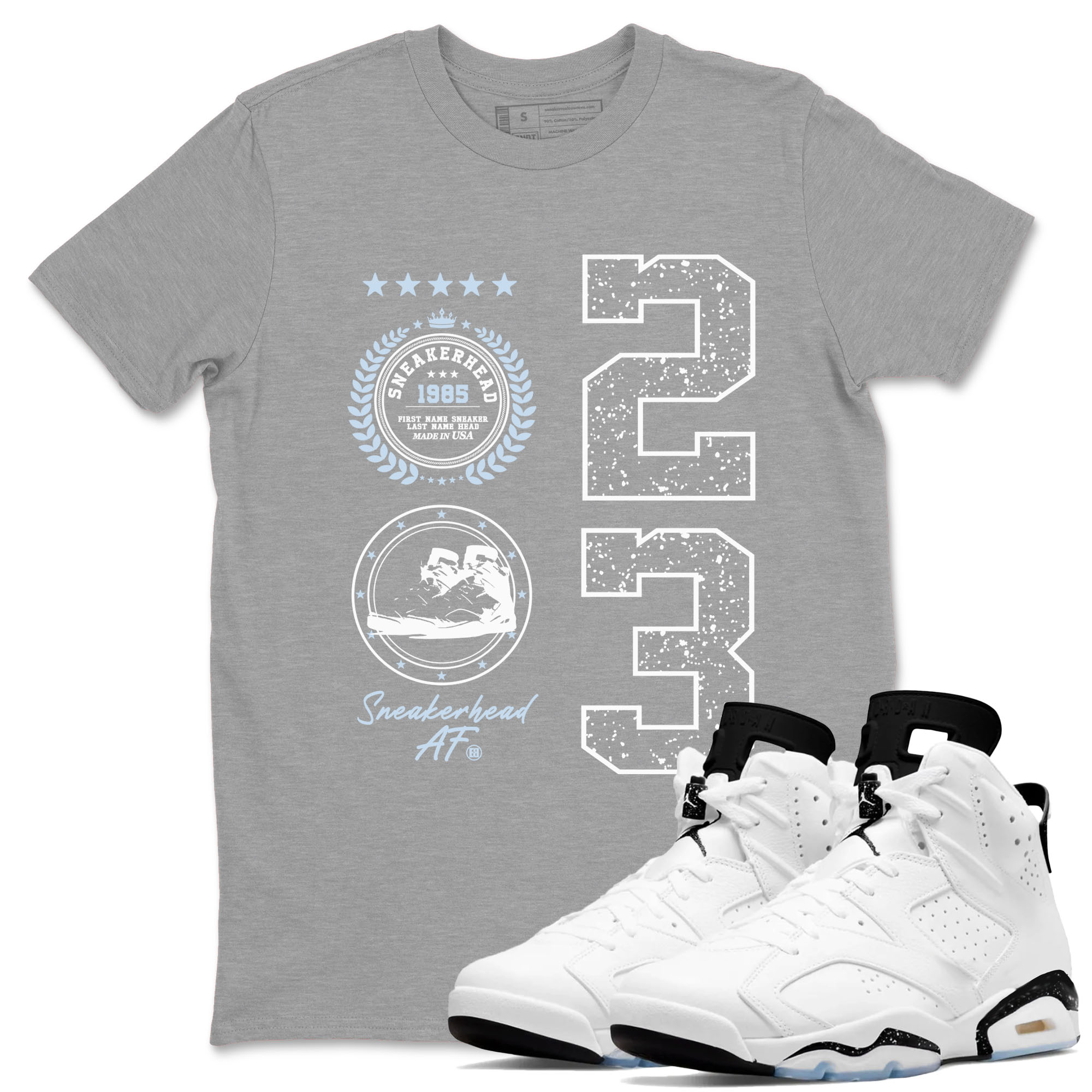 snkmatch Emblem snkmatch Tees - Air Jordan 6 White Black