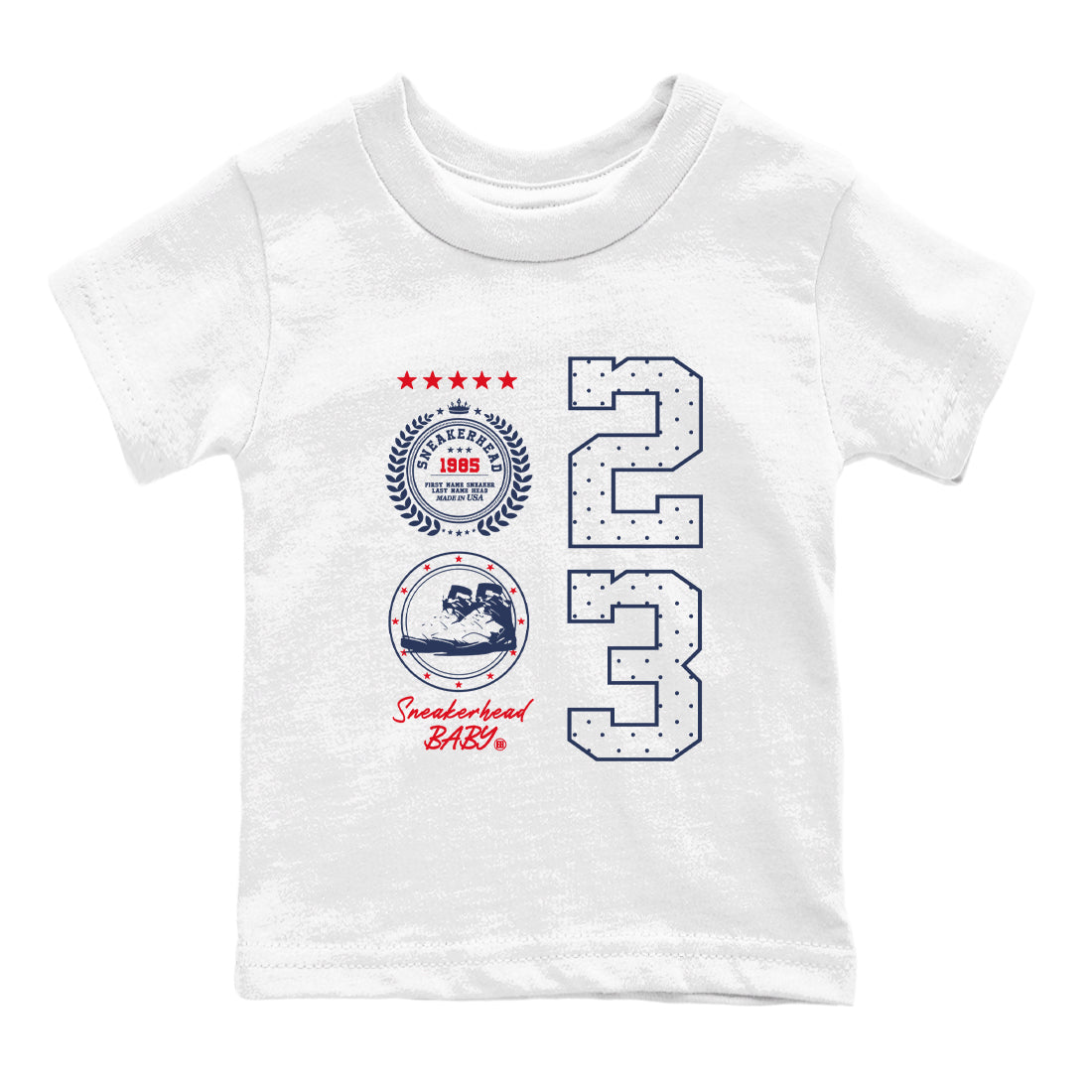 snkmatch Emblem snkmatch Tees Kids - Air Jordan 6 White And Midnight Navy