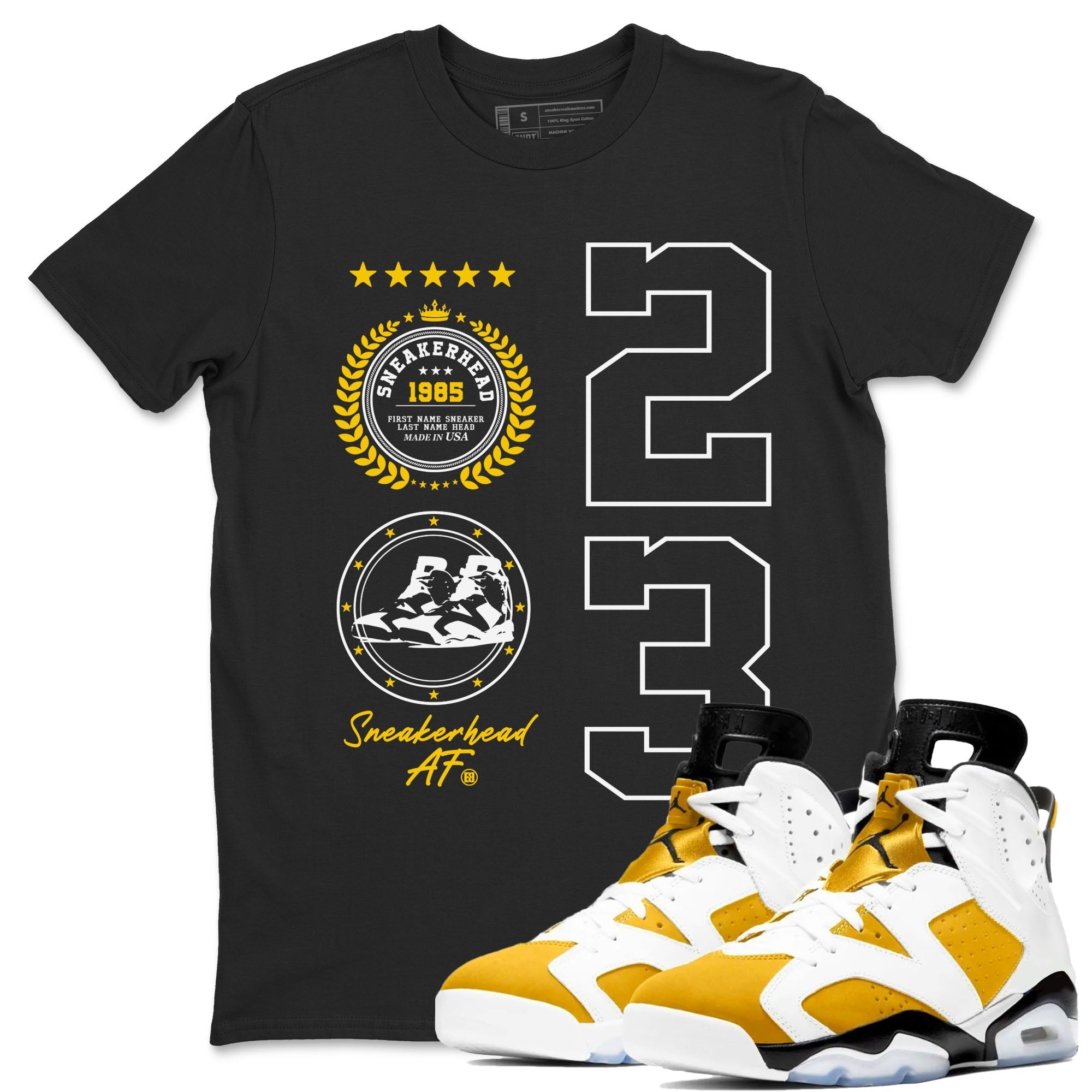 snkmatch Emblem snkmatch Tees - Air Jordan 6 Yellow Ochre