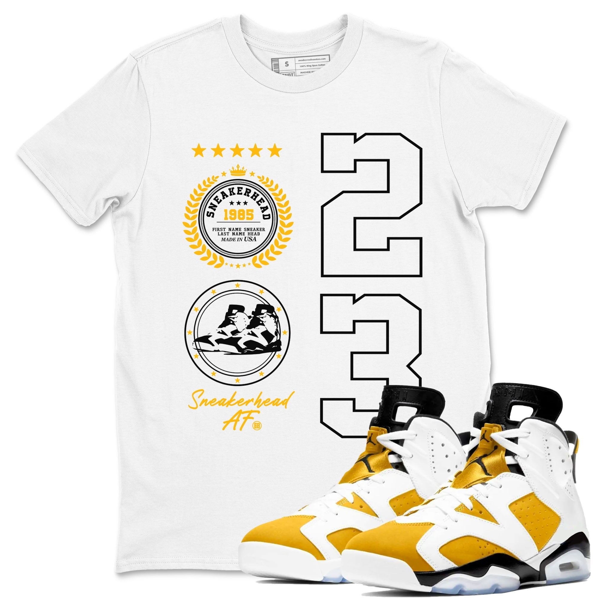 snkmatch Emblem snkmatch Tees - Air Jordan 6 Yellow Ochre