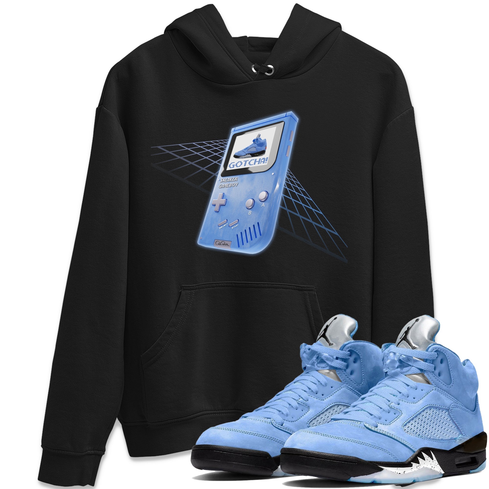 snkmatch Game Boy Unisex Tops - Air Jordan 5 UNC