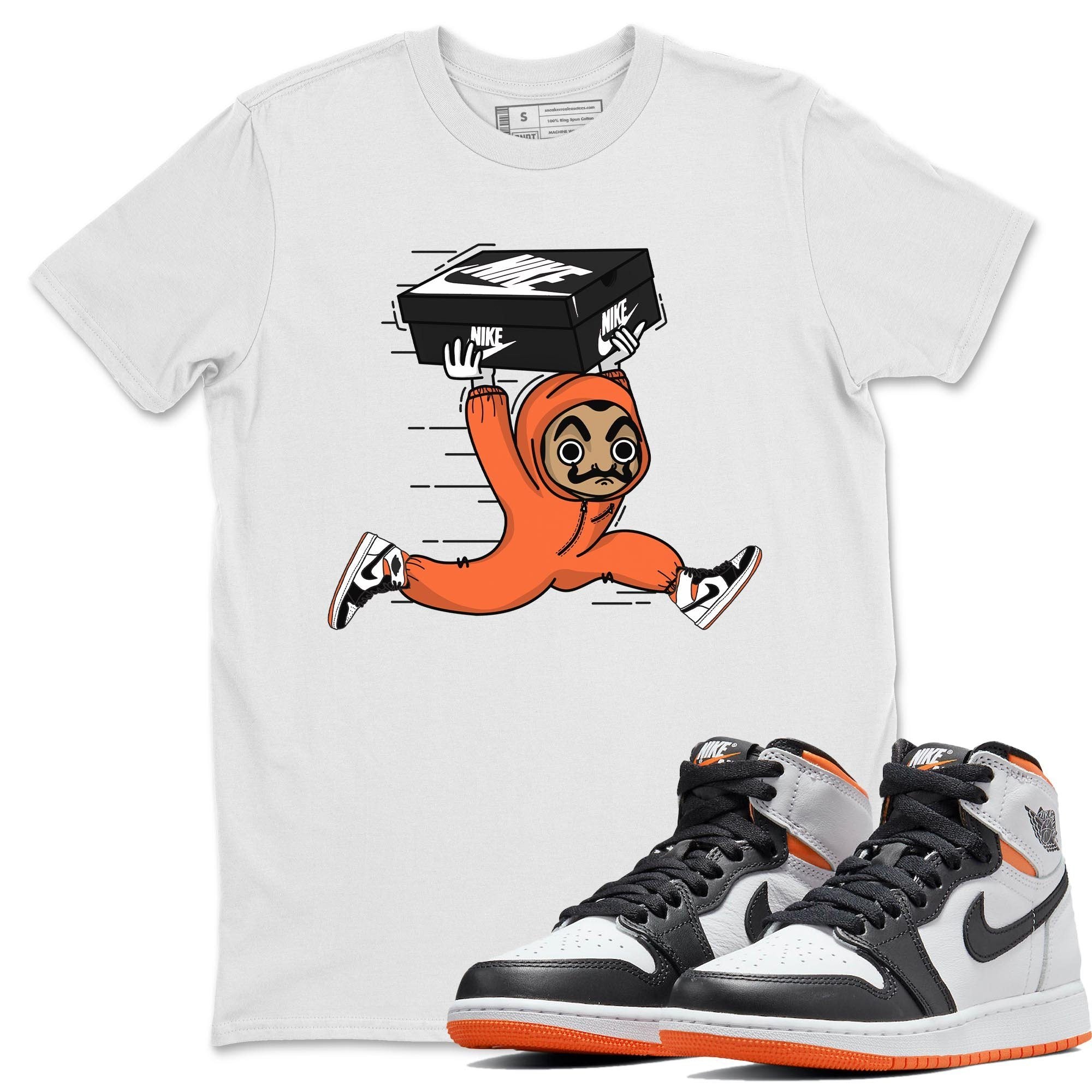 snkmatch Heist Unisex Tops - Air Jordan 1 Electro Orange