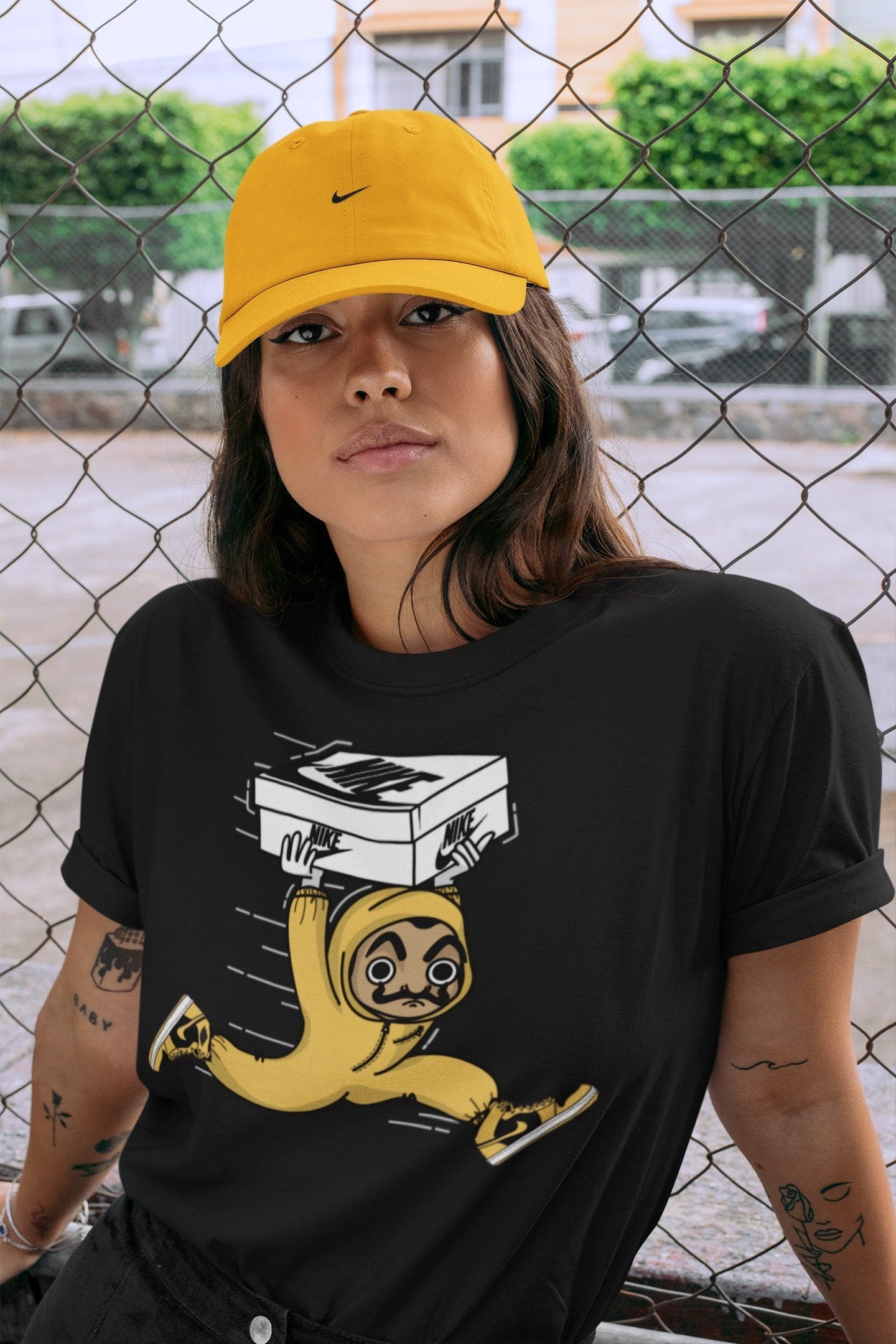 snkmatch Heist Unisex Tops - Air Jordan 1 Pollen