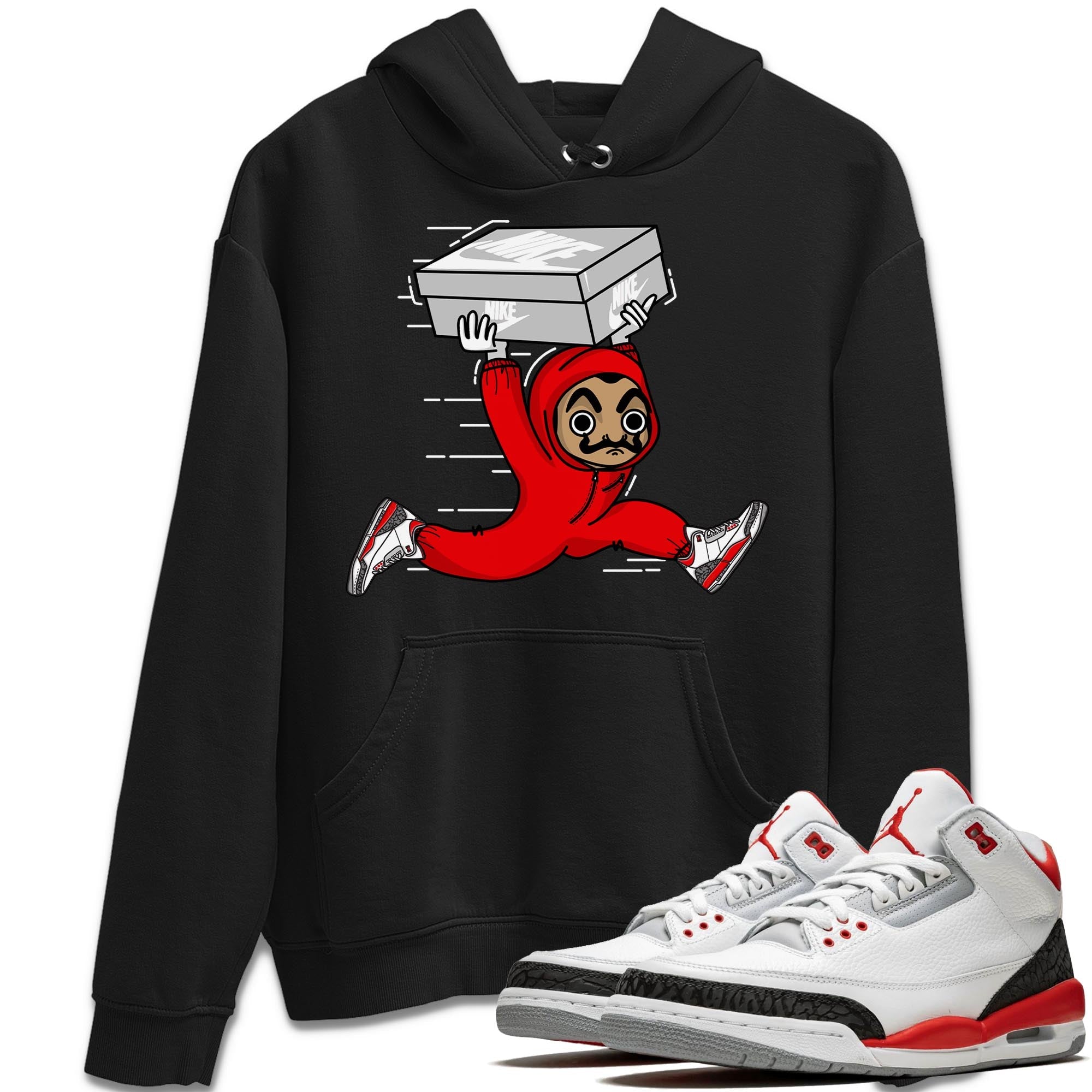 snkmatch Heist Unisex Tops - Air Jordan 3 Fire Red