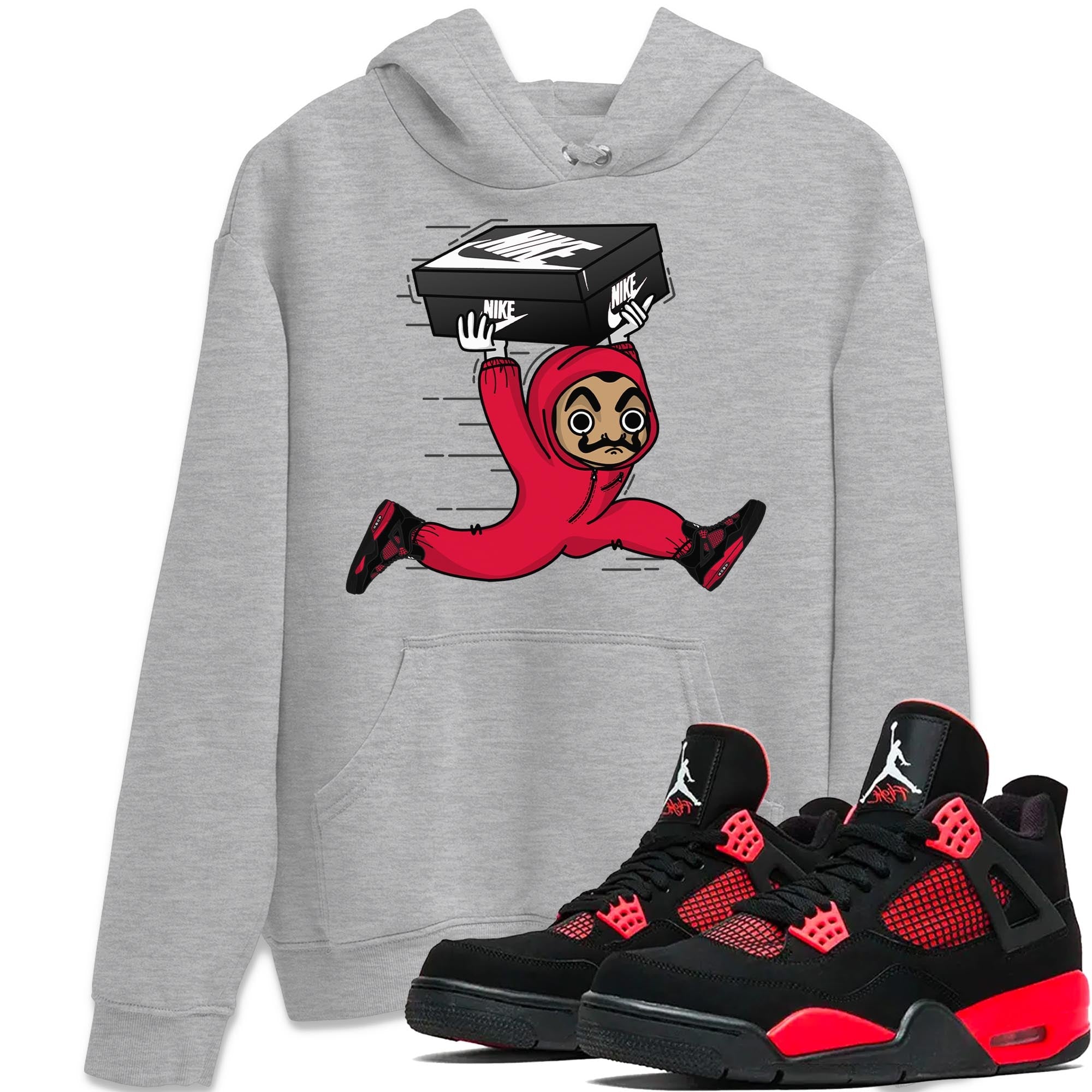 snkmatch Heist Unisex Tops - Air Jordan 4 Red Thunder