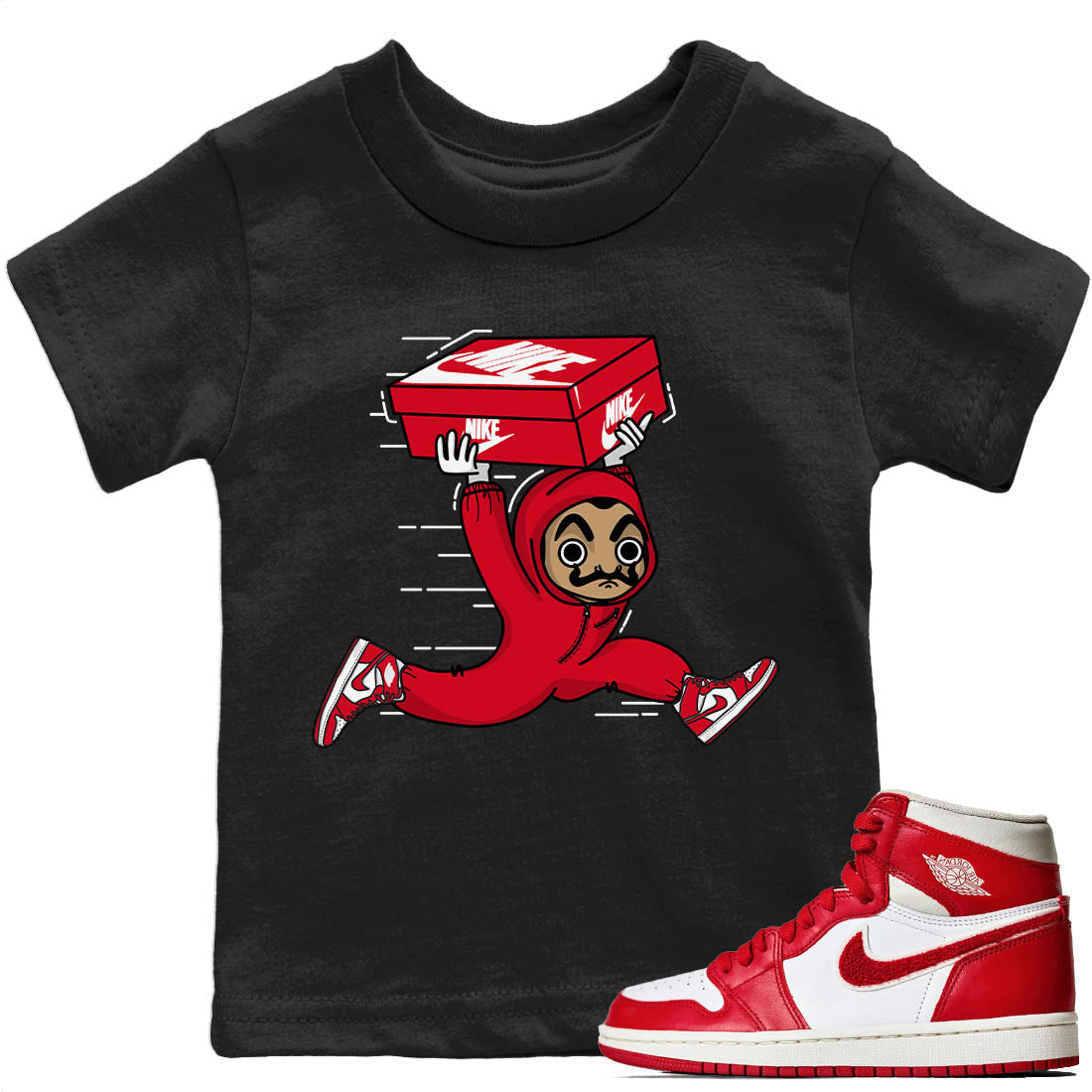 snkmatch Heist Kids Tops - Air Jordan 1 Newstalgia
