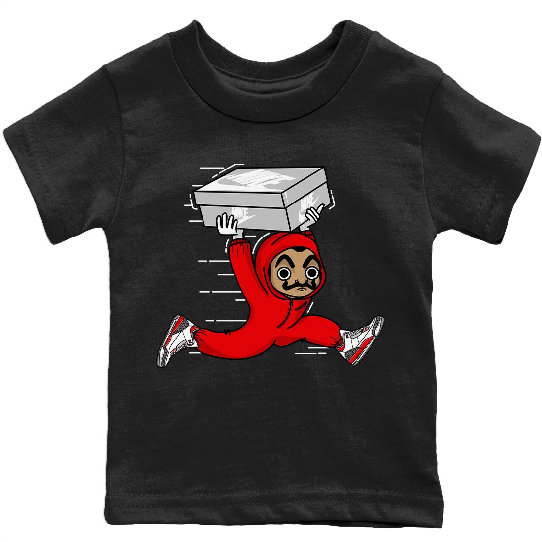 snkmatch Heist Kids Tops - Air Jordan 3 Fire Red