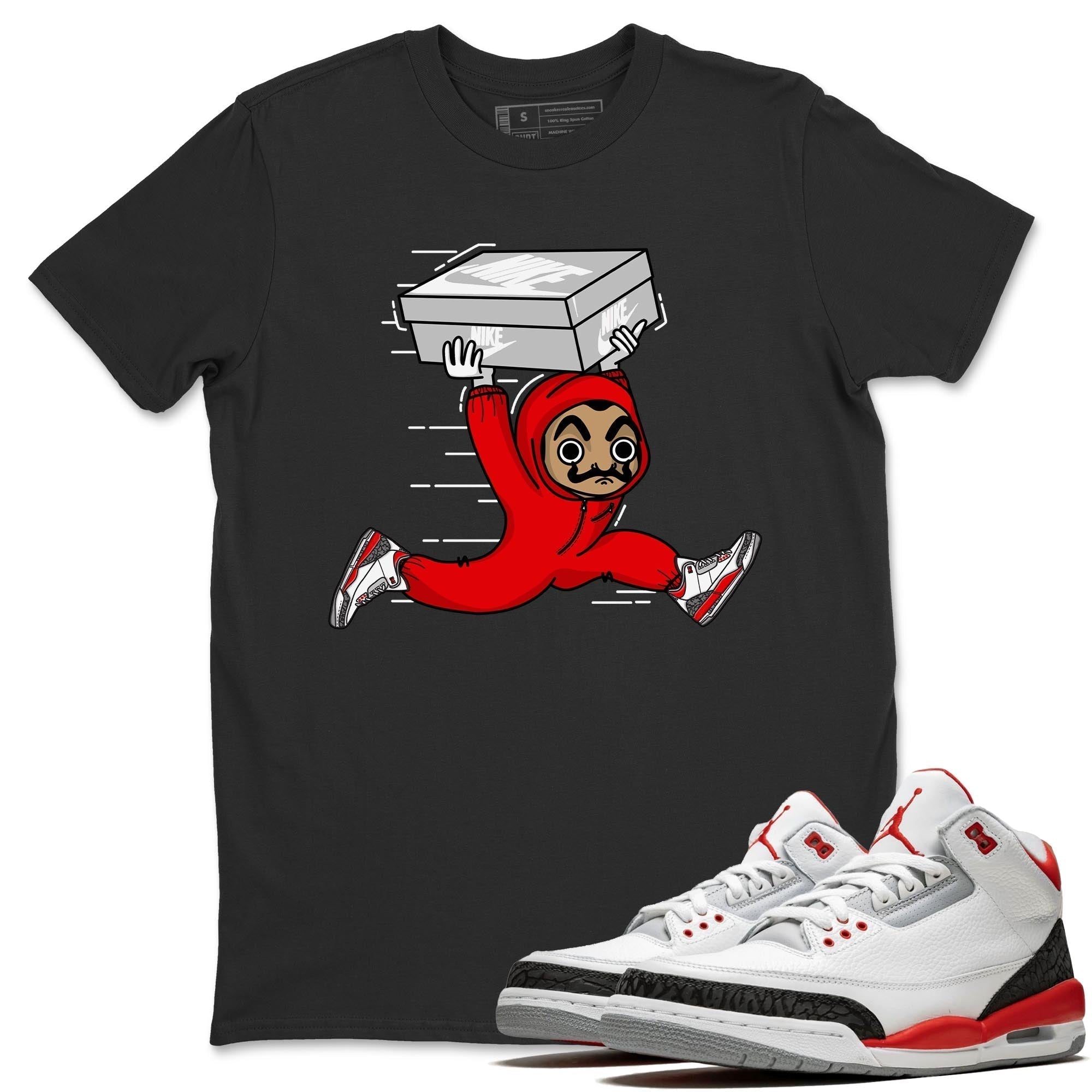 snkmatch Heist Unisex Tops - Air Jordan 3 Fire Red