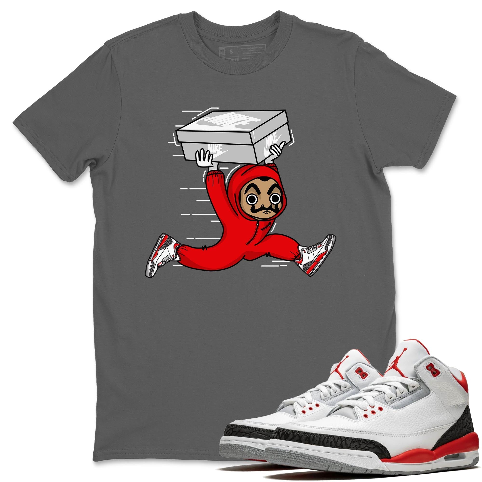 snkmatch Heist Unisex Tops - Air Jordan 3 Fire Red